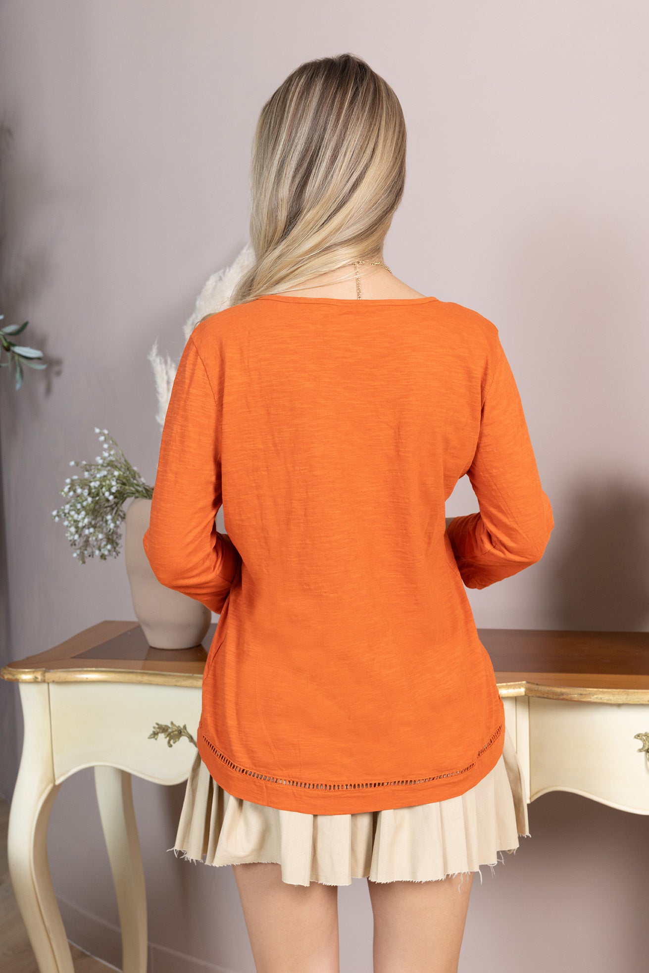 Glorydale Top In Orange - Myra USA