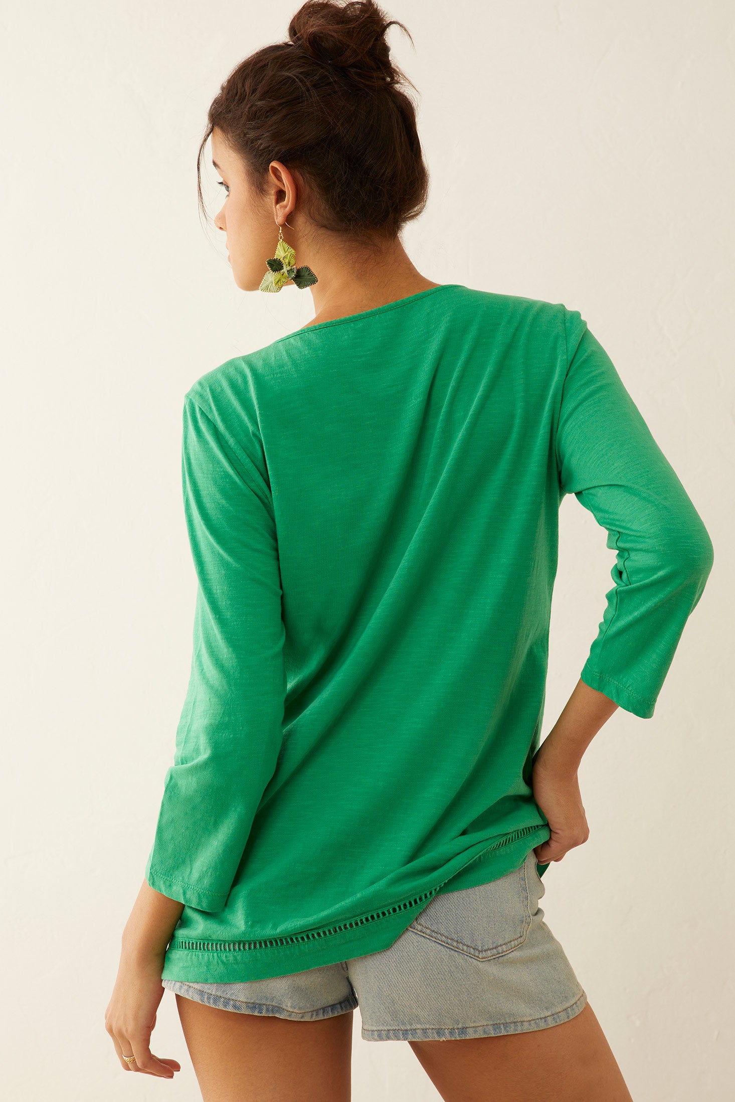 Glorydale Top In Green - Myra USA