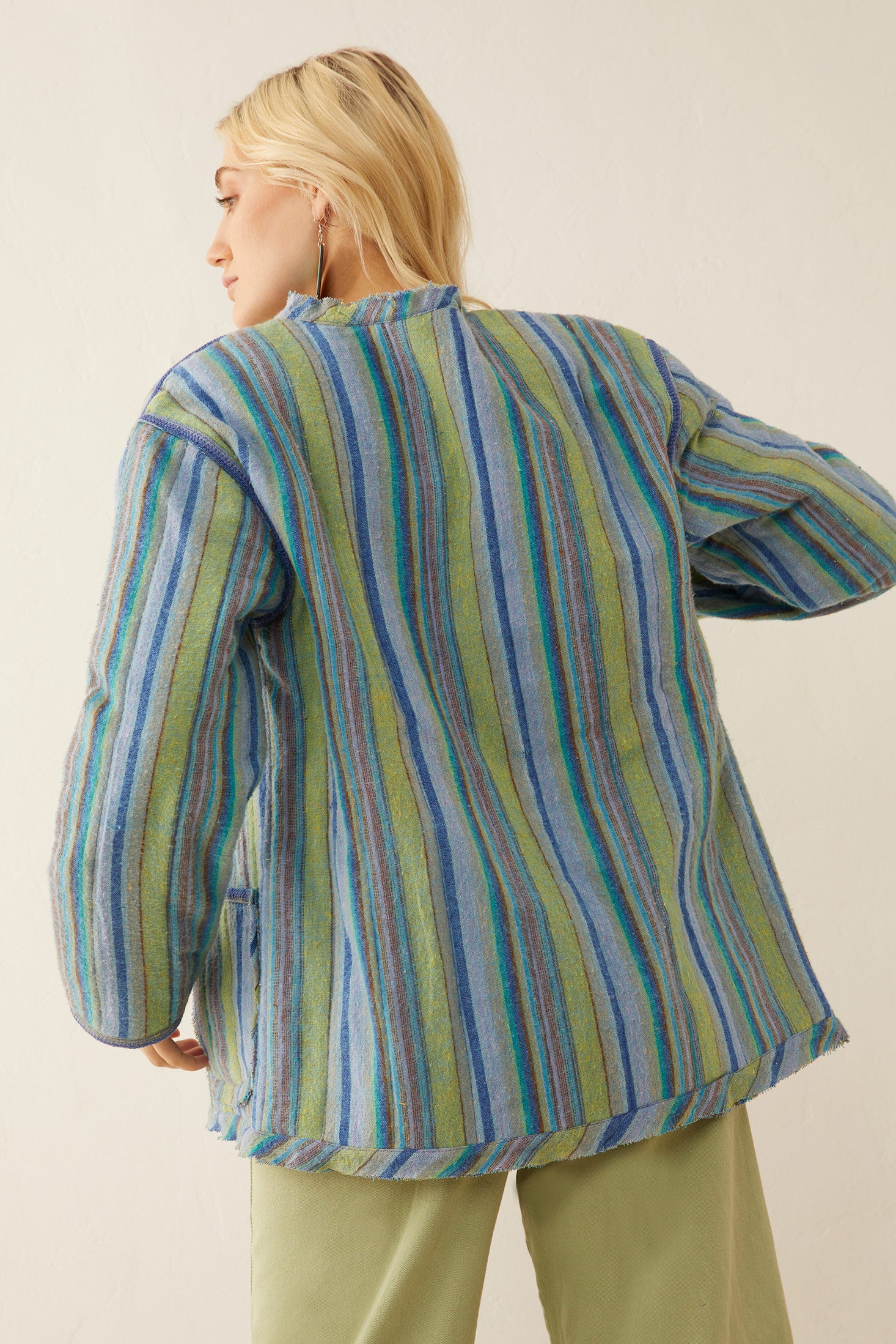 Earlene Striped Button Top - Myra USA