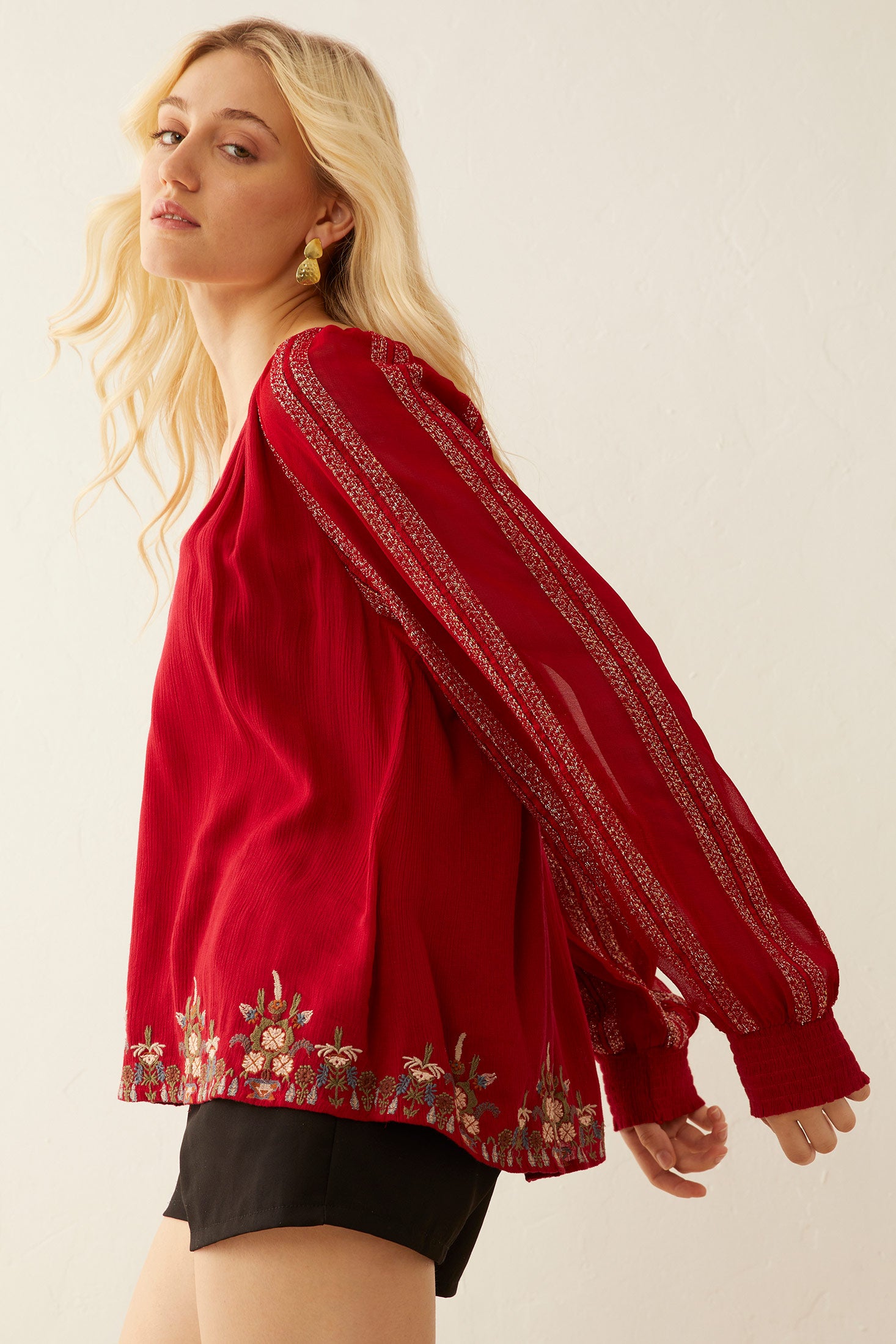 Scarlet Doe Embroidered Top - Myra USA