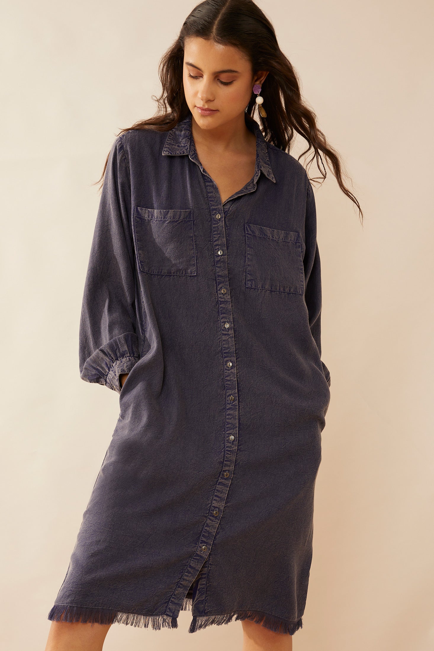 April Snow Button Dress - Myra USA