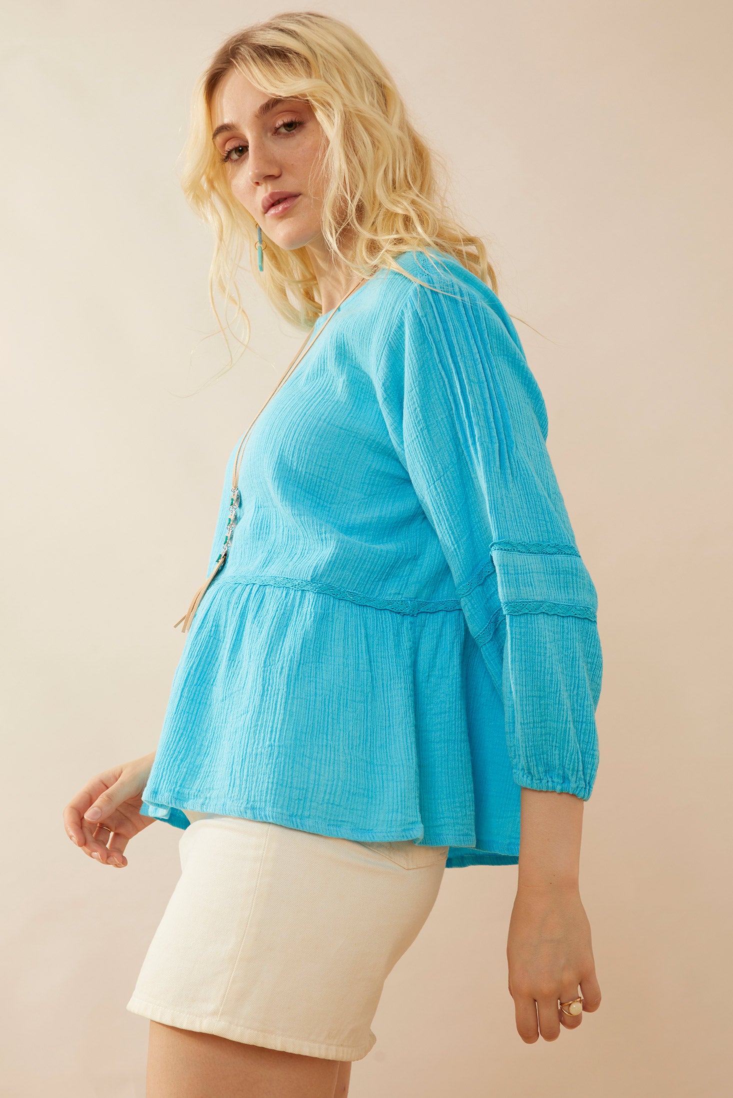 Avery Gathered Waist Top - Myra USA