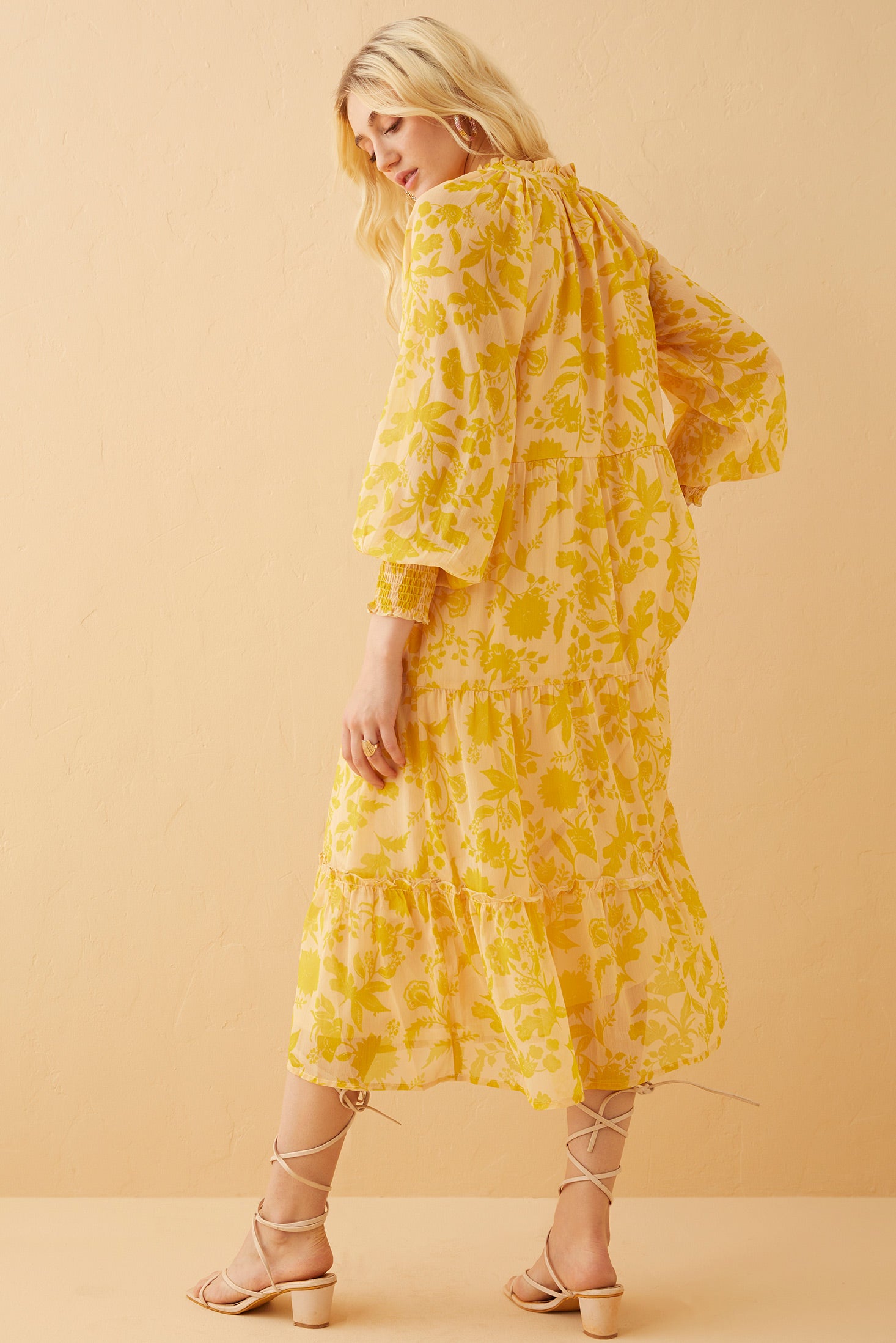 Eliana Gold Empire Dress - Myra USA