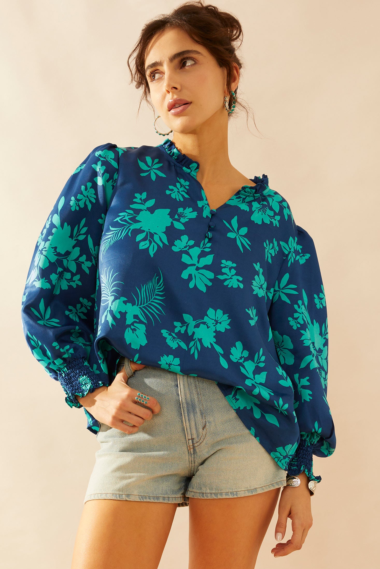 Thea Rae Top in Blue - Myra USA