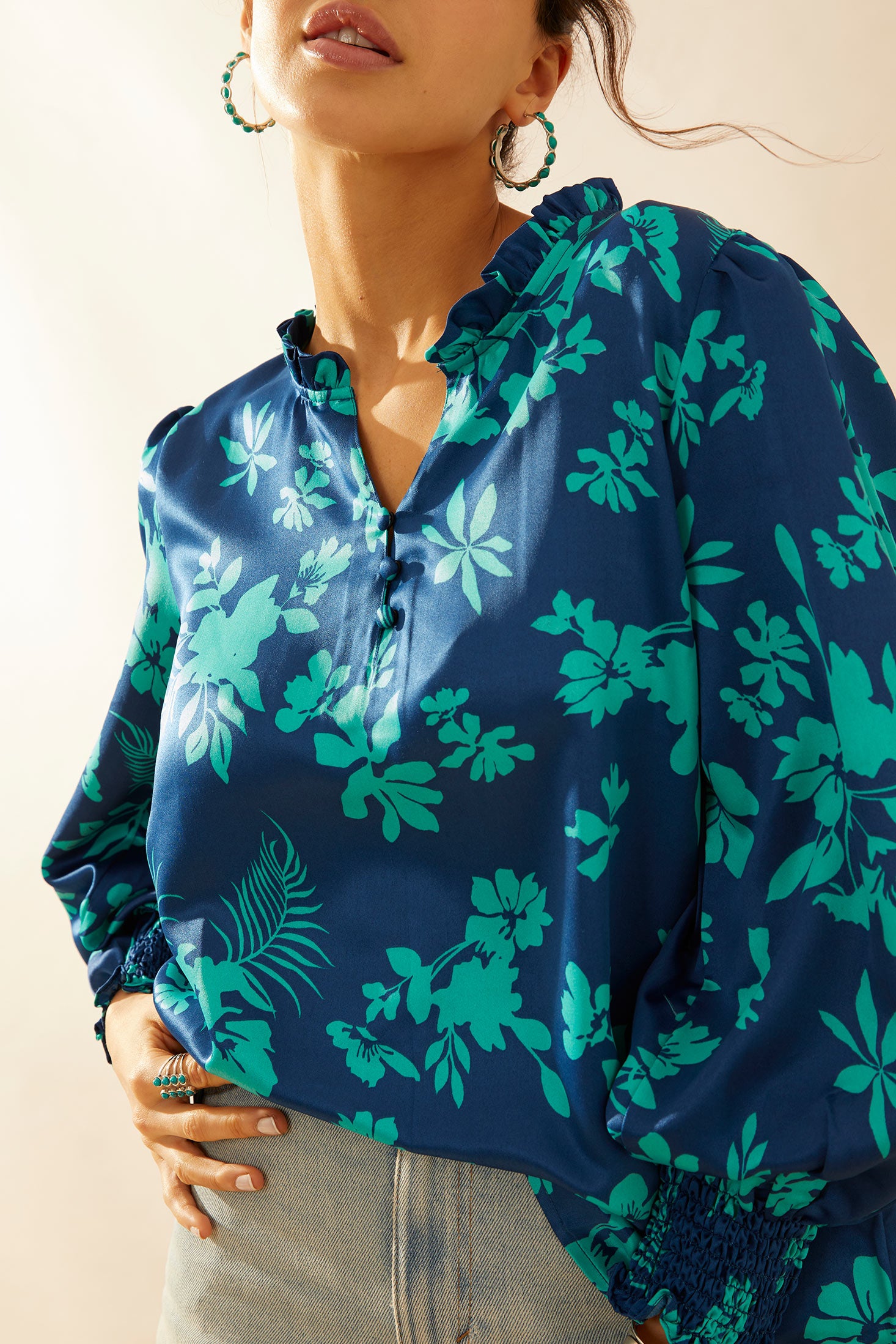 Thea Rae Top in Blue - Myra USA