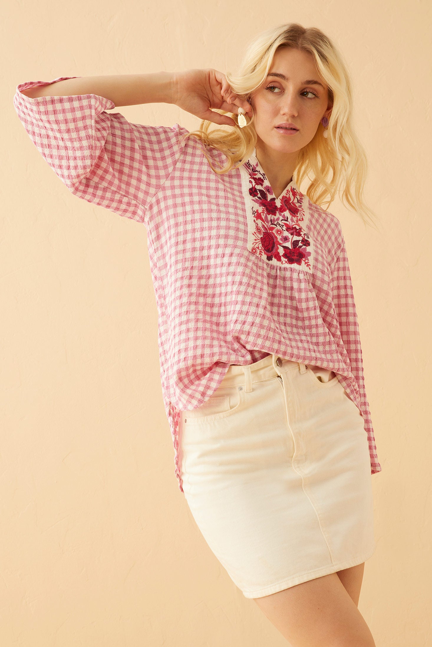 Strawberry Hill Embroidered Top - Myra USA