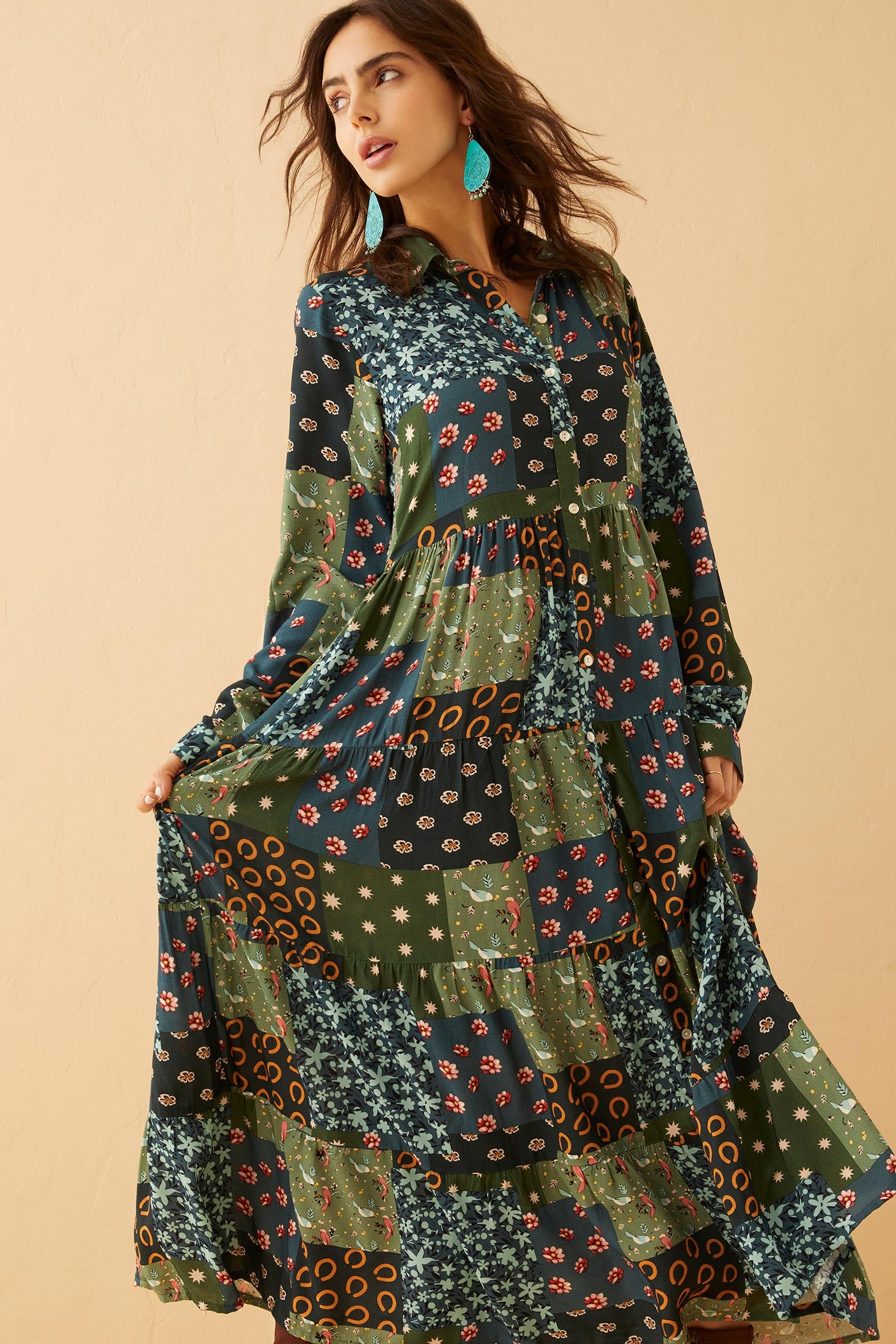 Julianna Colorblock Drop Waist Dress - Myra USA