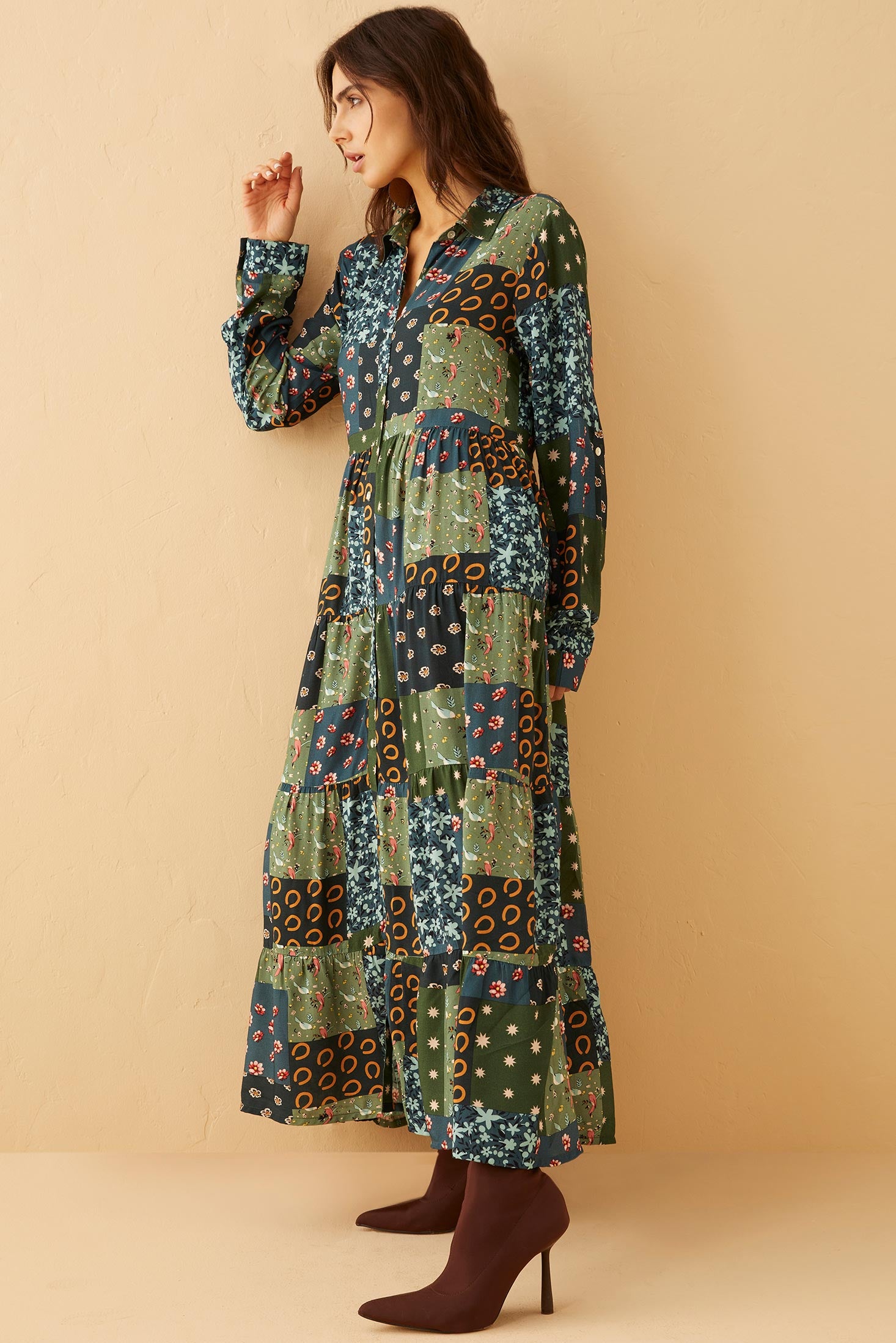 Julianna Colorblock Drop Waist Dress - Myra USA