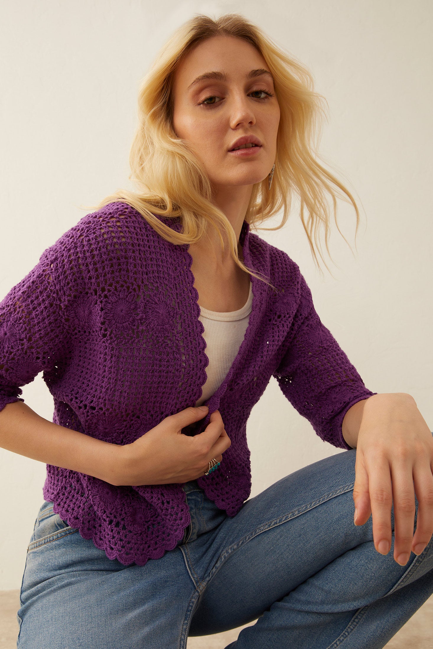 Eloise Knitted Sweater Jacket - Myra USA