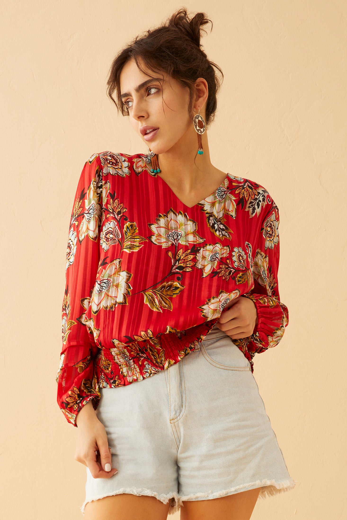 Rylee River Peplum Top - Myra USA