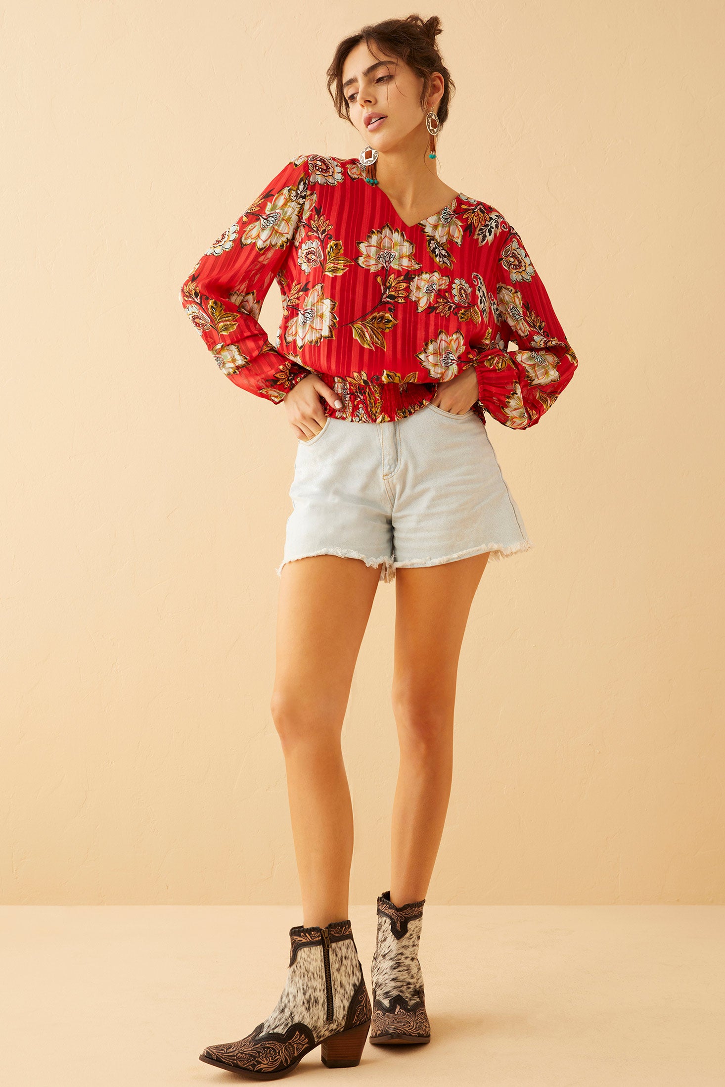 Rylee River Peplum Top - Myra USA