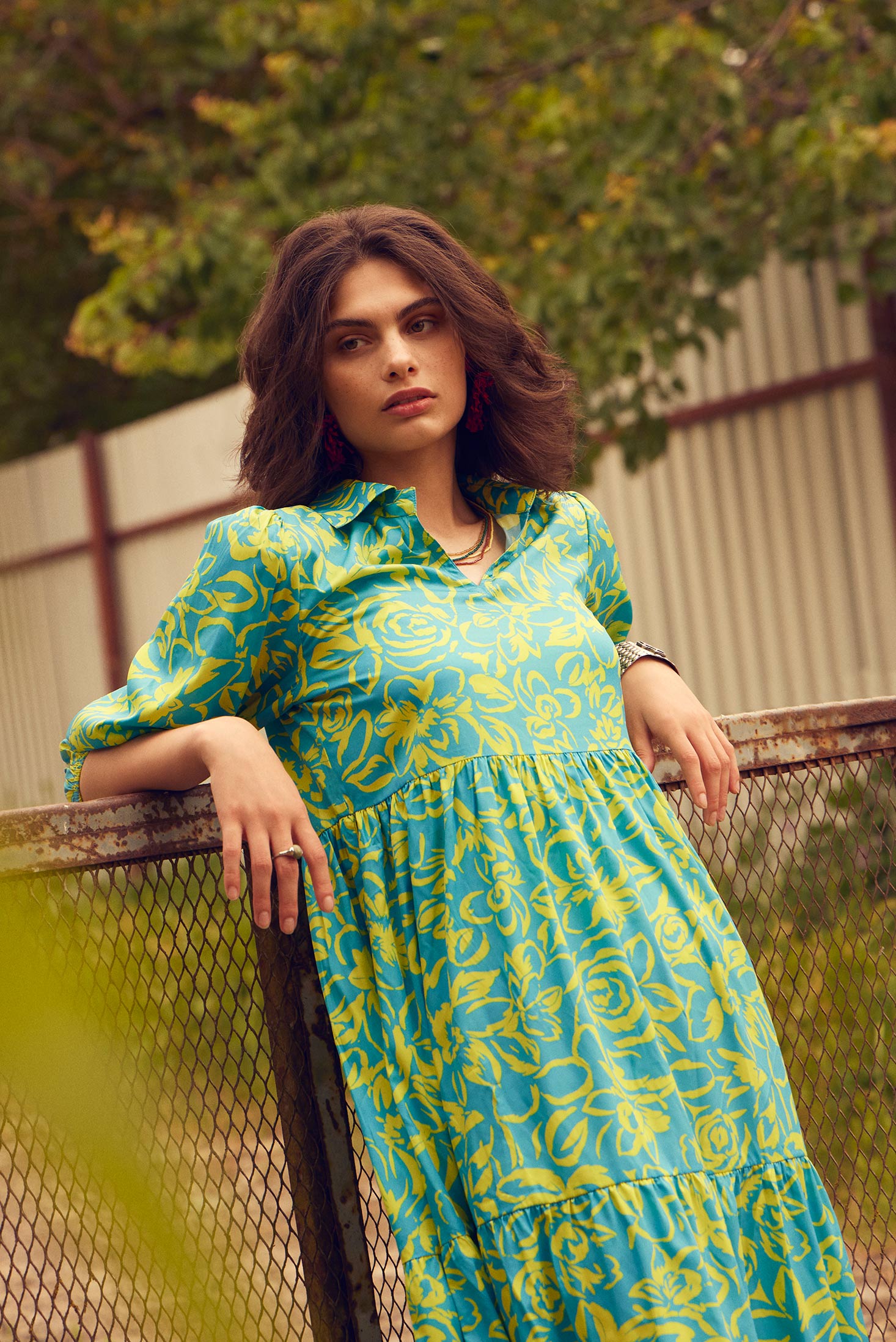 Minerva Floral Drop Waist Dress - Myra USA