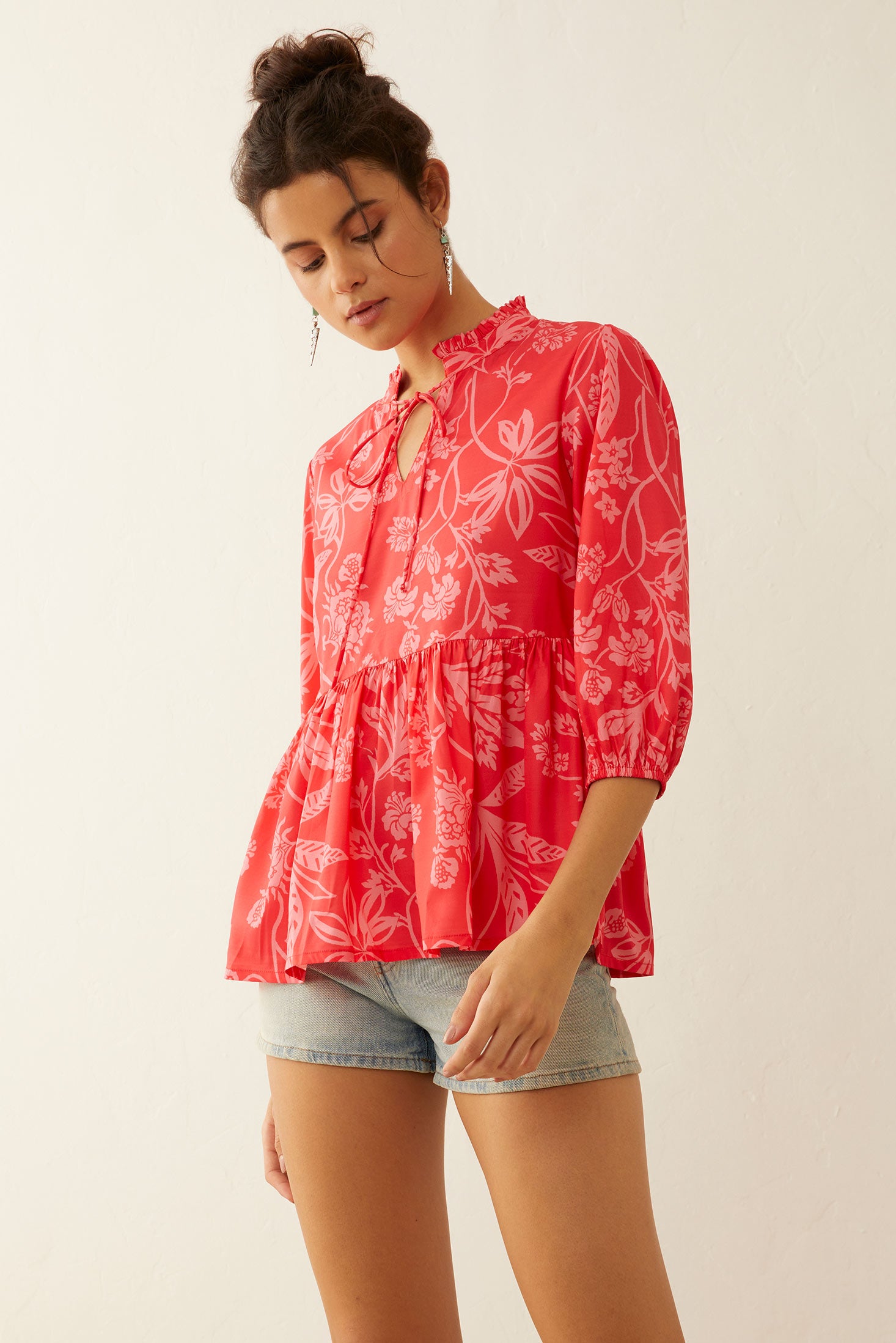 Flora's Realm Peplum Top - Myra USA