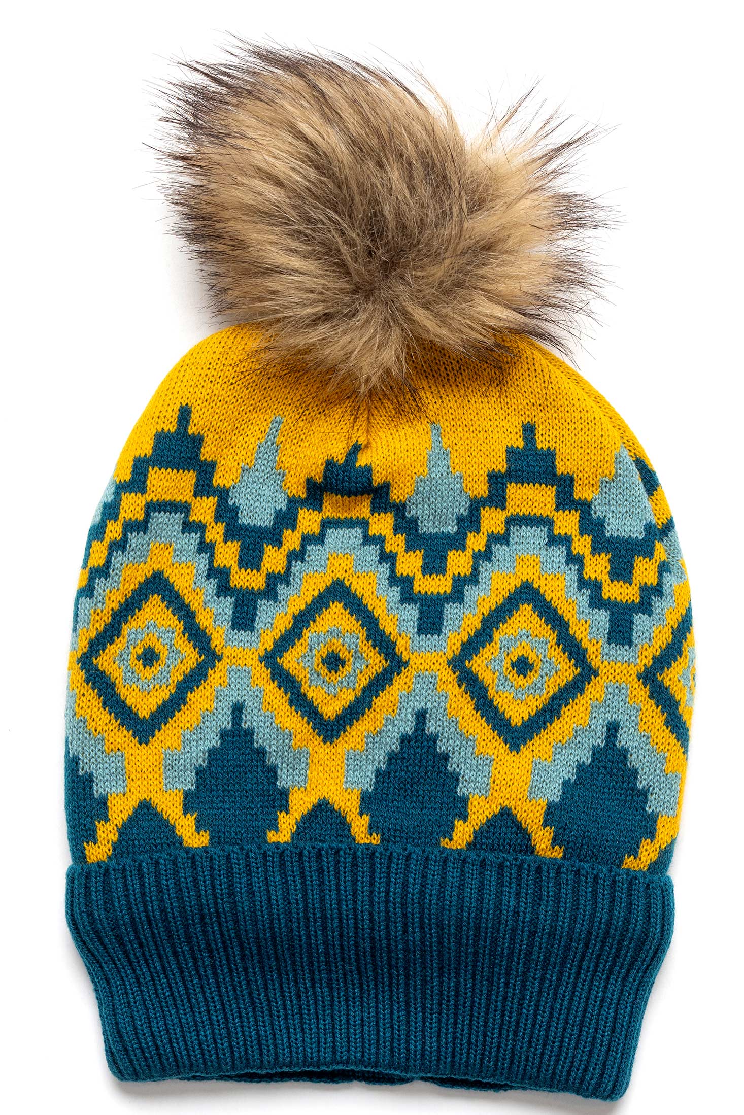 Shilo Beanie in Yellow & Blue - Myra USA