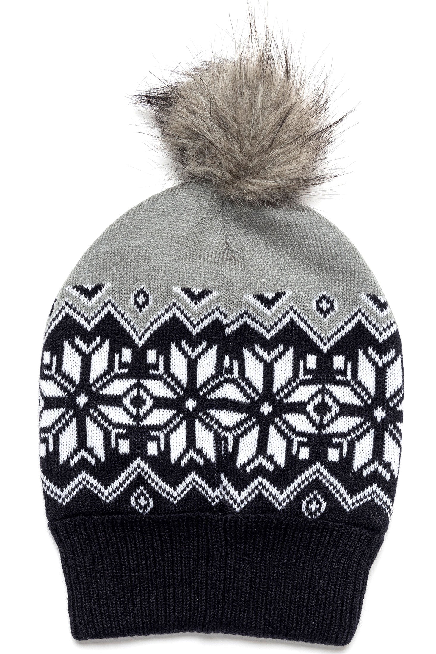 Krissa Beanie in White & Ebony - Myra USA