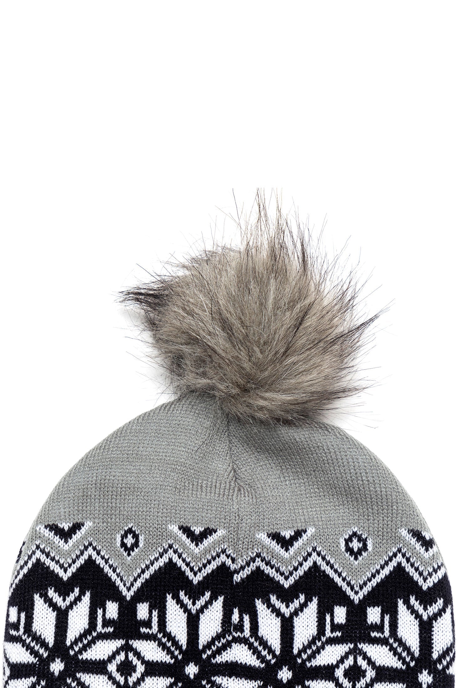 Krissa Beanie in White & Ebony - Myra USA
