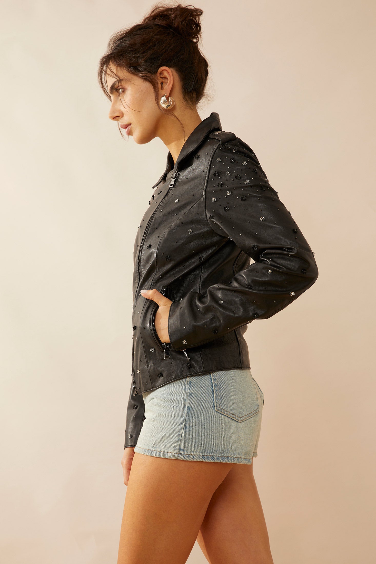 Brittany Shy Leather Jacket - Myra USA
