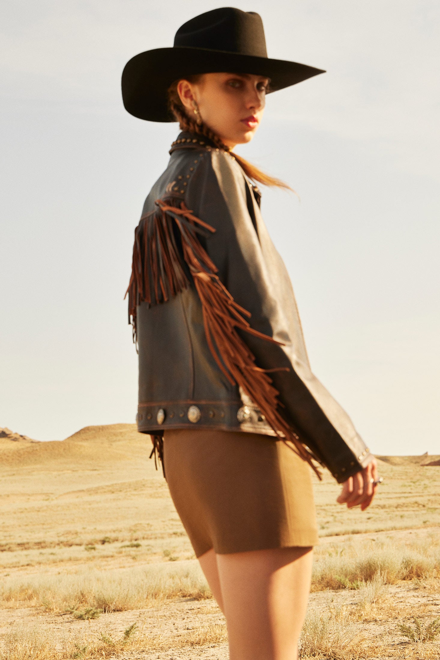 Harlow Fringed Leather Jacket - Myra USA