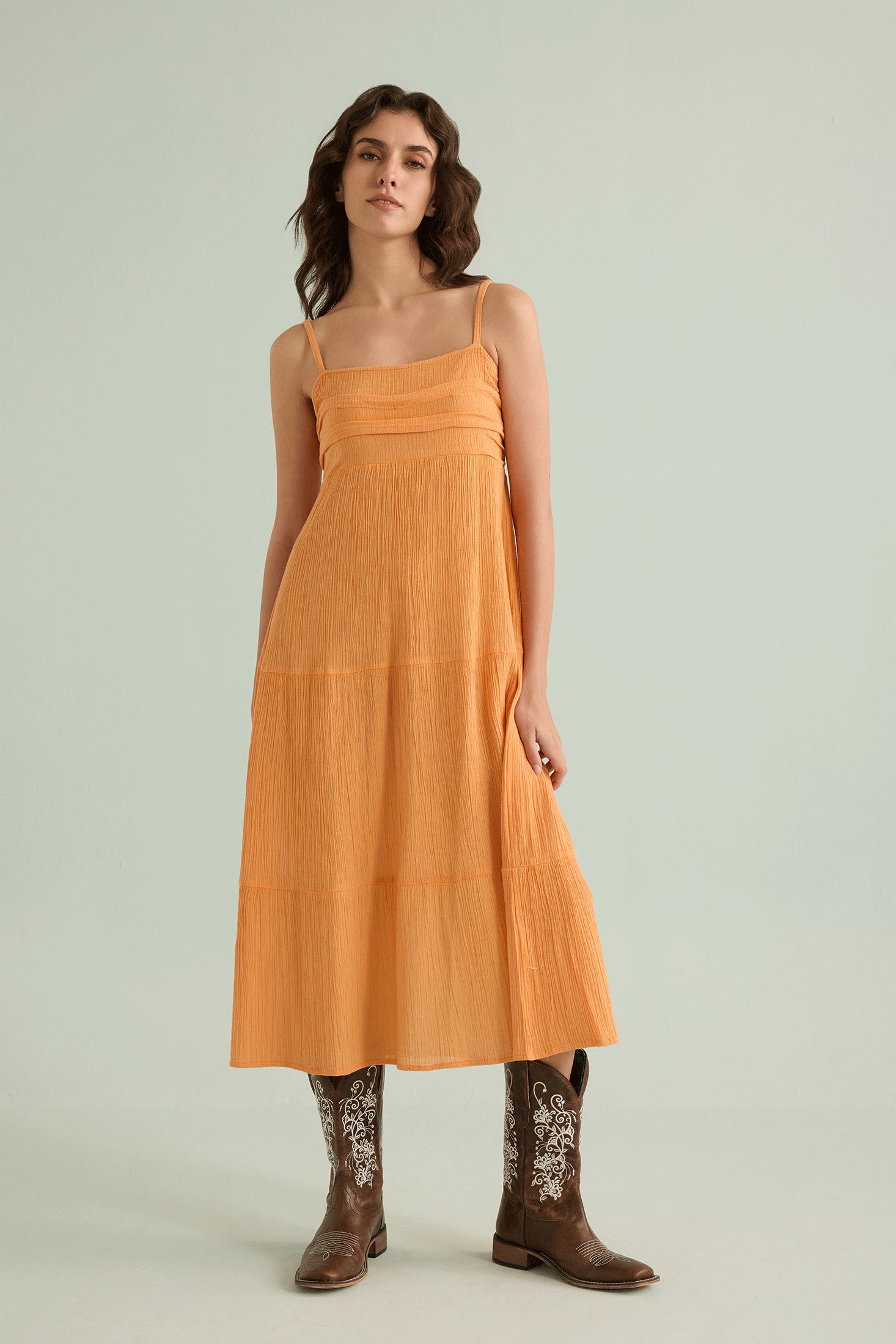 Olivia's Dream Dress In Orange - Myra USA