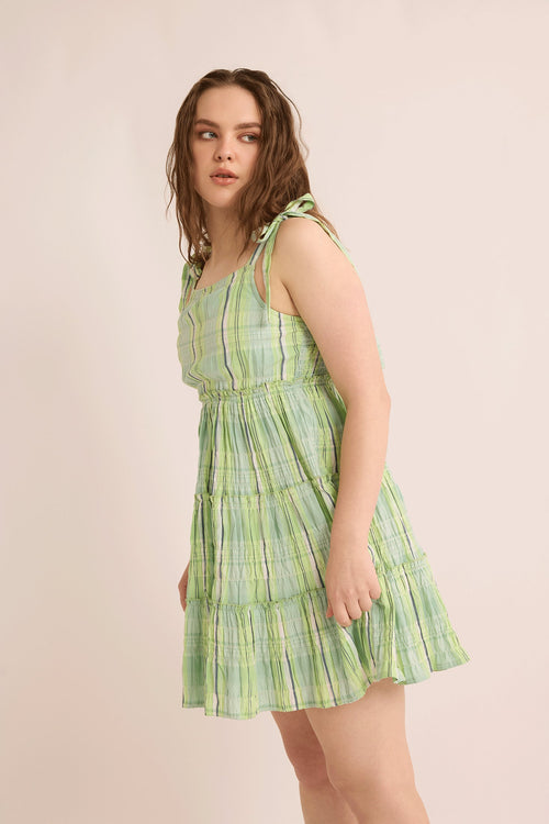 Madison's Spring A-Line Dress In Green - Myra USA
