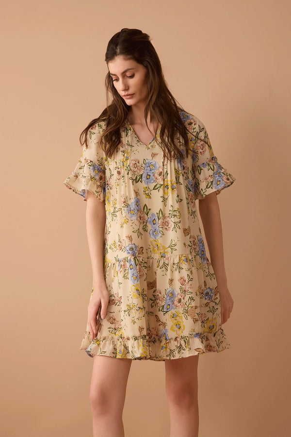 Love Brianna Dress In Off White - Myra USA