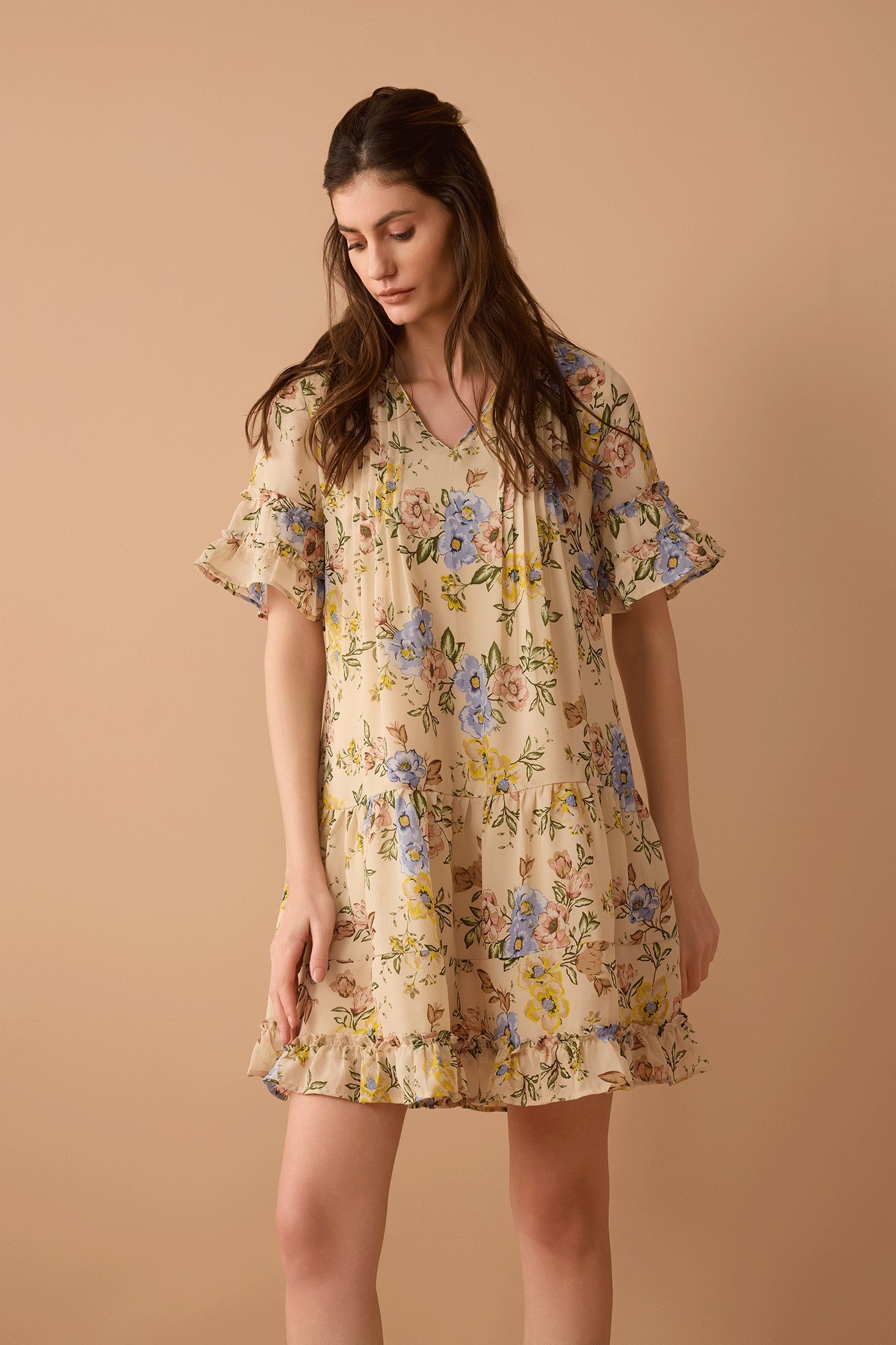 Love Brianna Dress In Off White - Myra USA