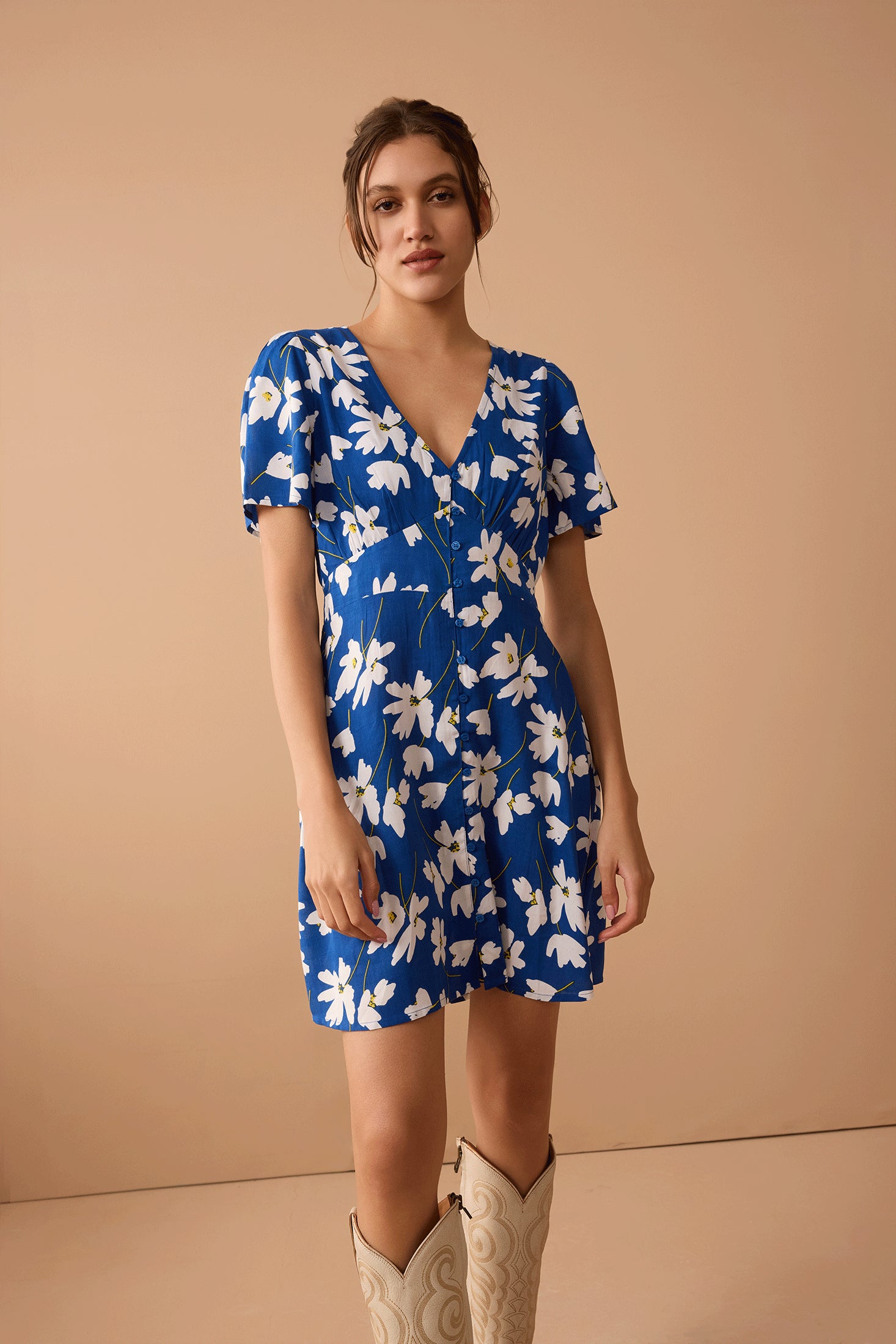 Sophia's Garden Dress In Blue - Myra USA