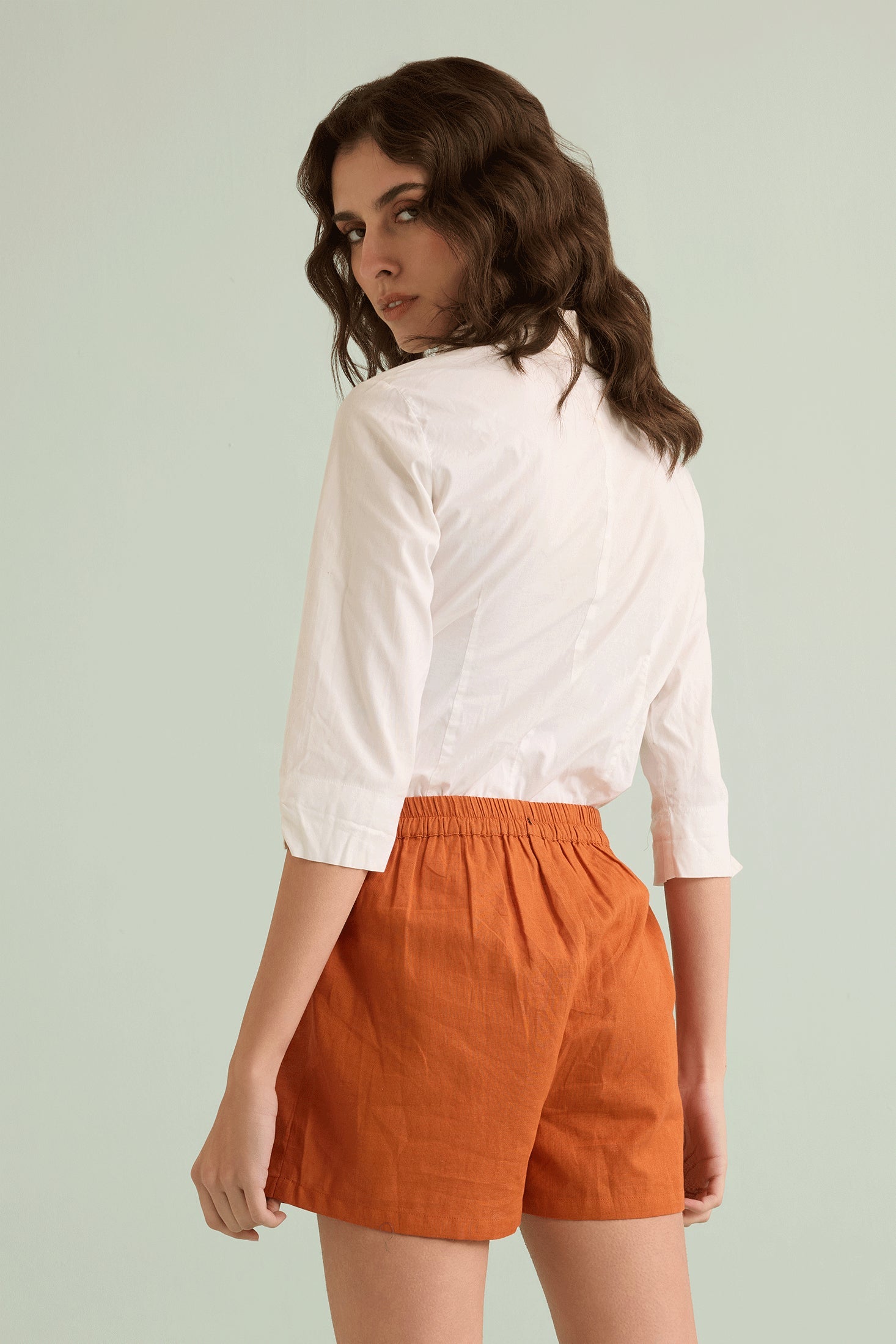Gabriella Fashion Shorts In Orange - Myra USA