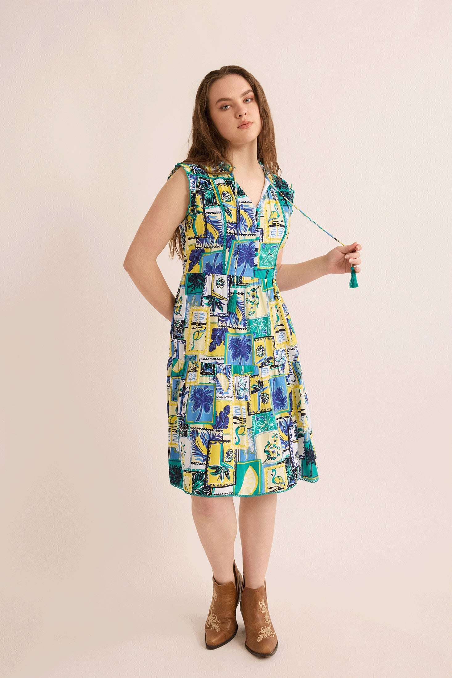 Leah's Oasis Dress In Multicolor - Myra USA