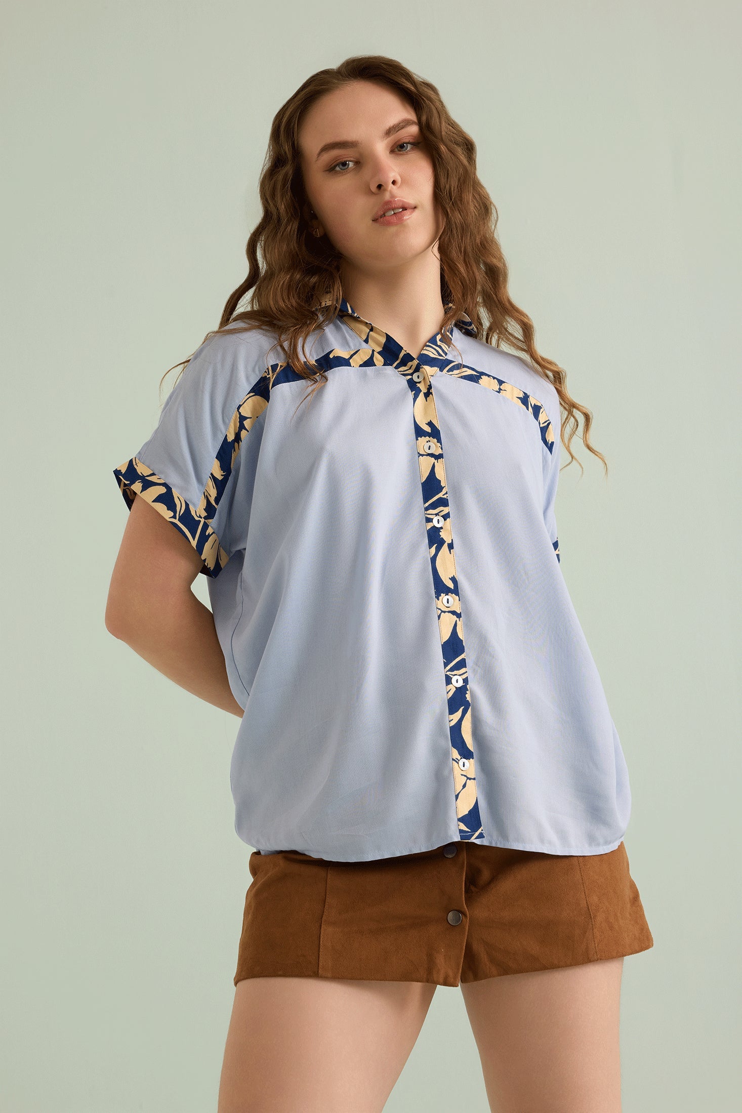Amber's Place Shirt In Blue - Myra USA