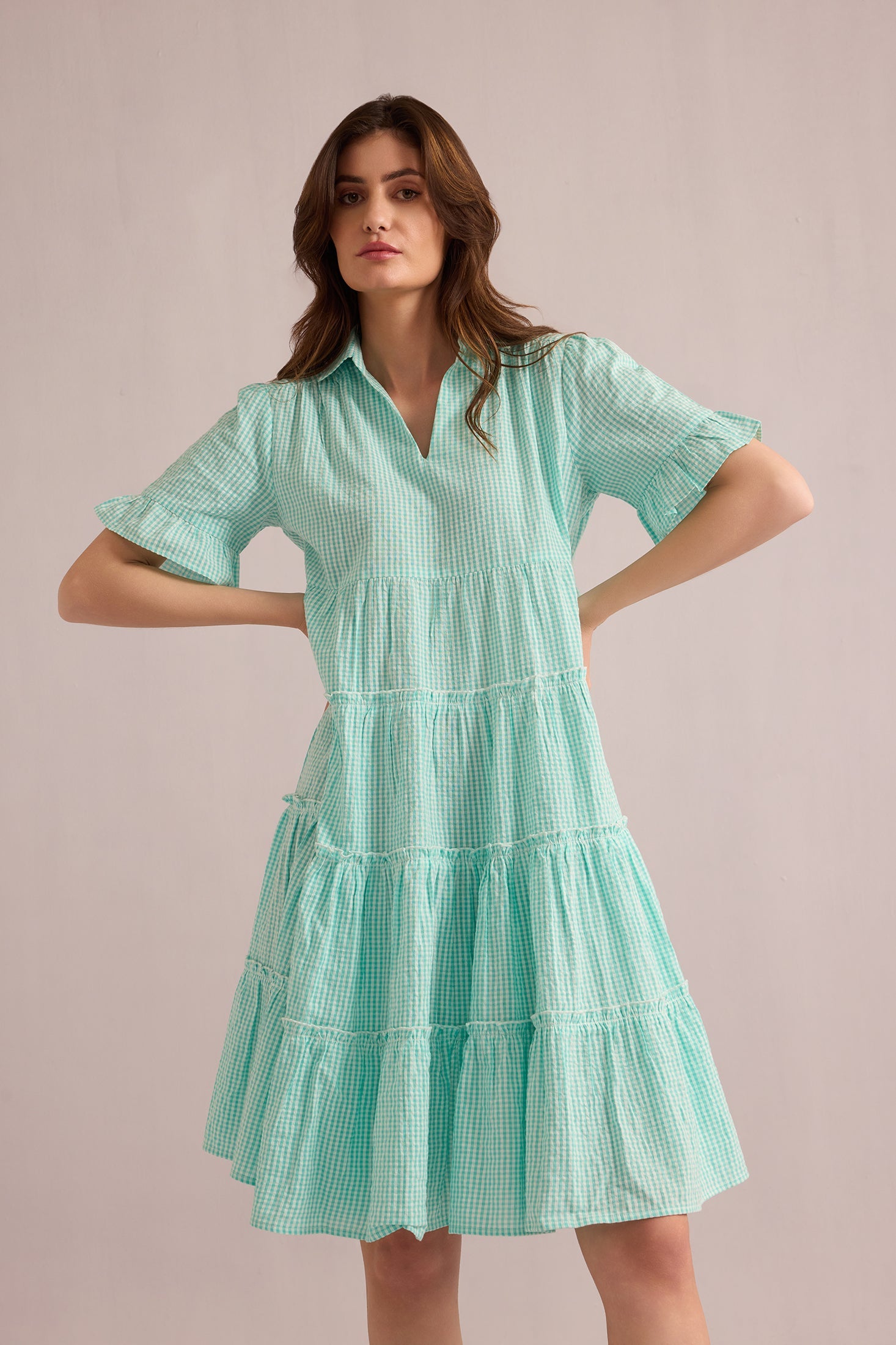 Aubrey's Gentle Morning Dress In Sky Blue - Myra USA