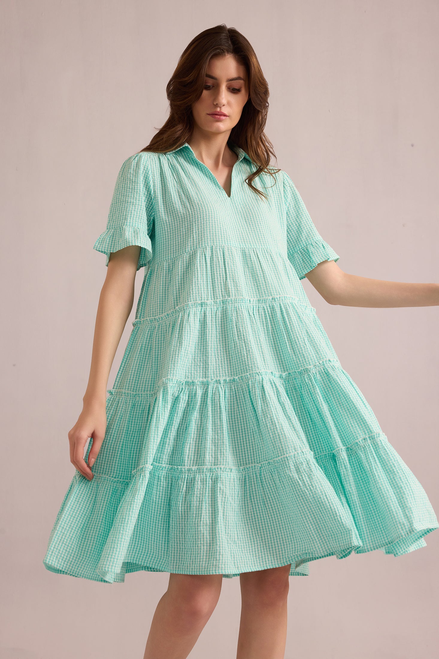 Aubrey's Gentle Morning Dress In Sky Blue - Myra USA