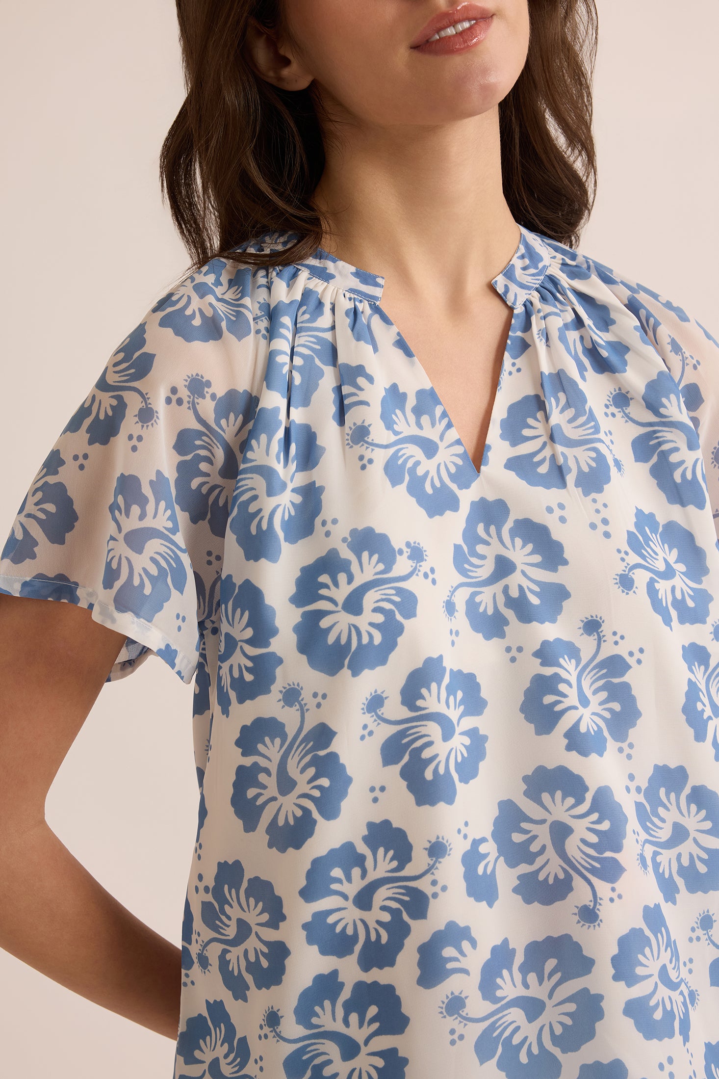 Love of Lydia Floral Top In Blue - Myra USA