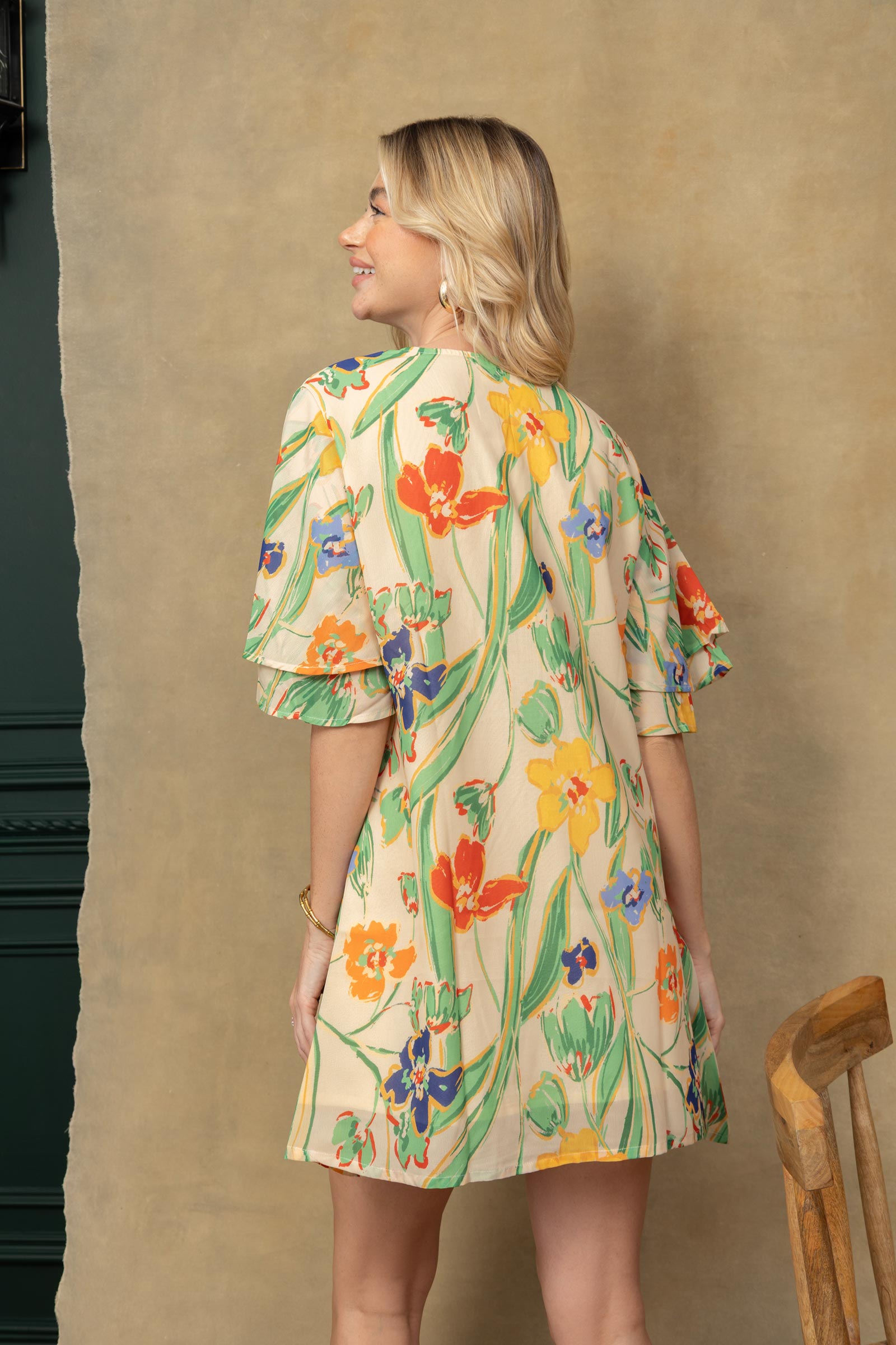 Always Emily Floral Dress In Multicolor