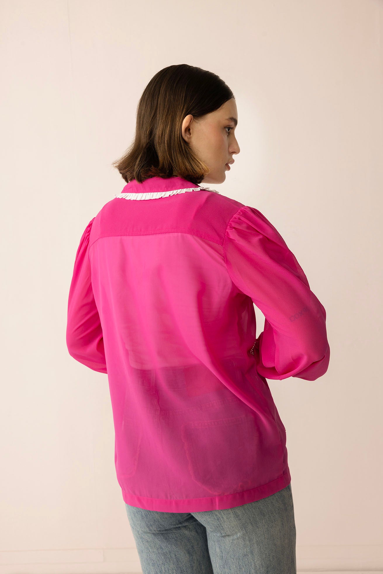 Lovestone County Beaded Shirt in Wild Pink - Myra USA