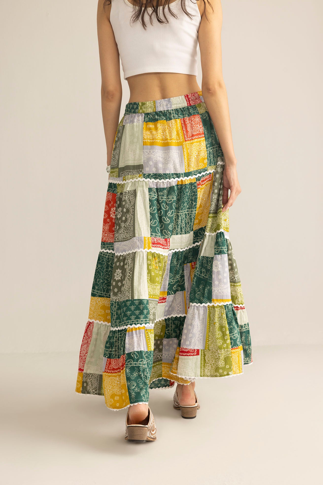 Junebug Patchwork Skirt in Vintage Mix