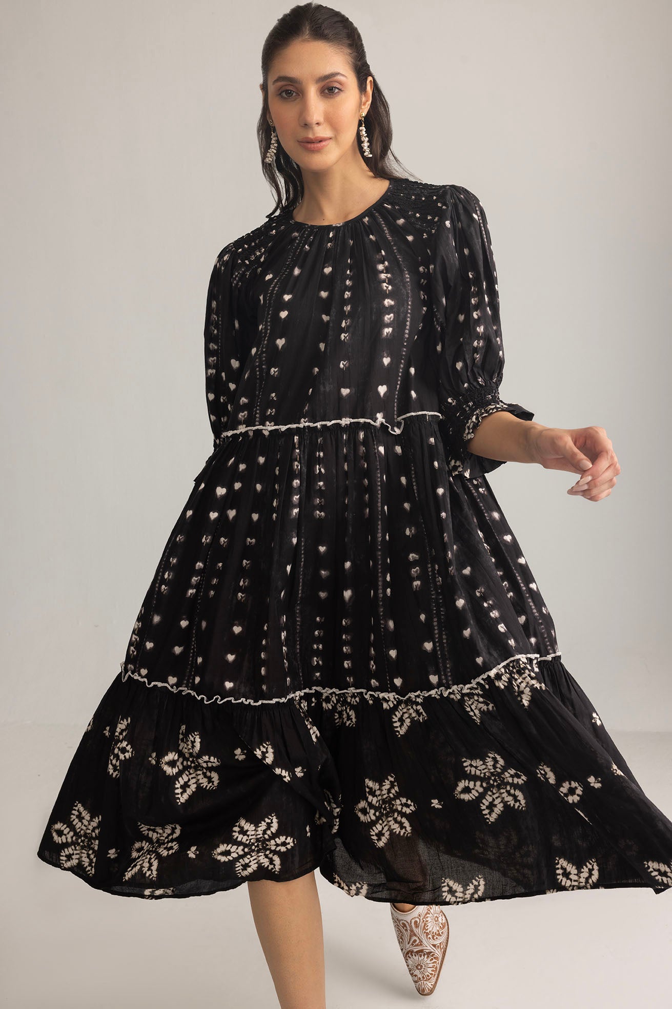 Gypsy Heart Dress in Midnight Ink - Myra USA