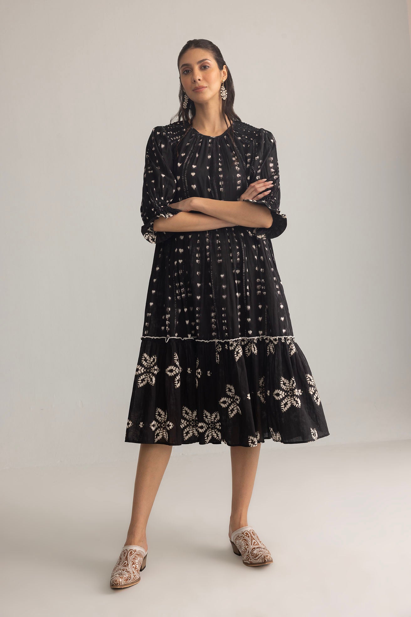 Gypsy Heart Dress in Midnight Ink - Myra USA