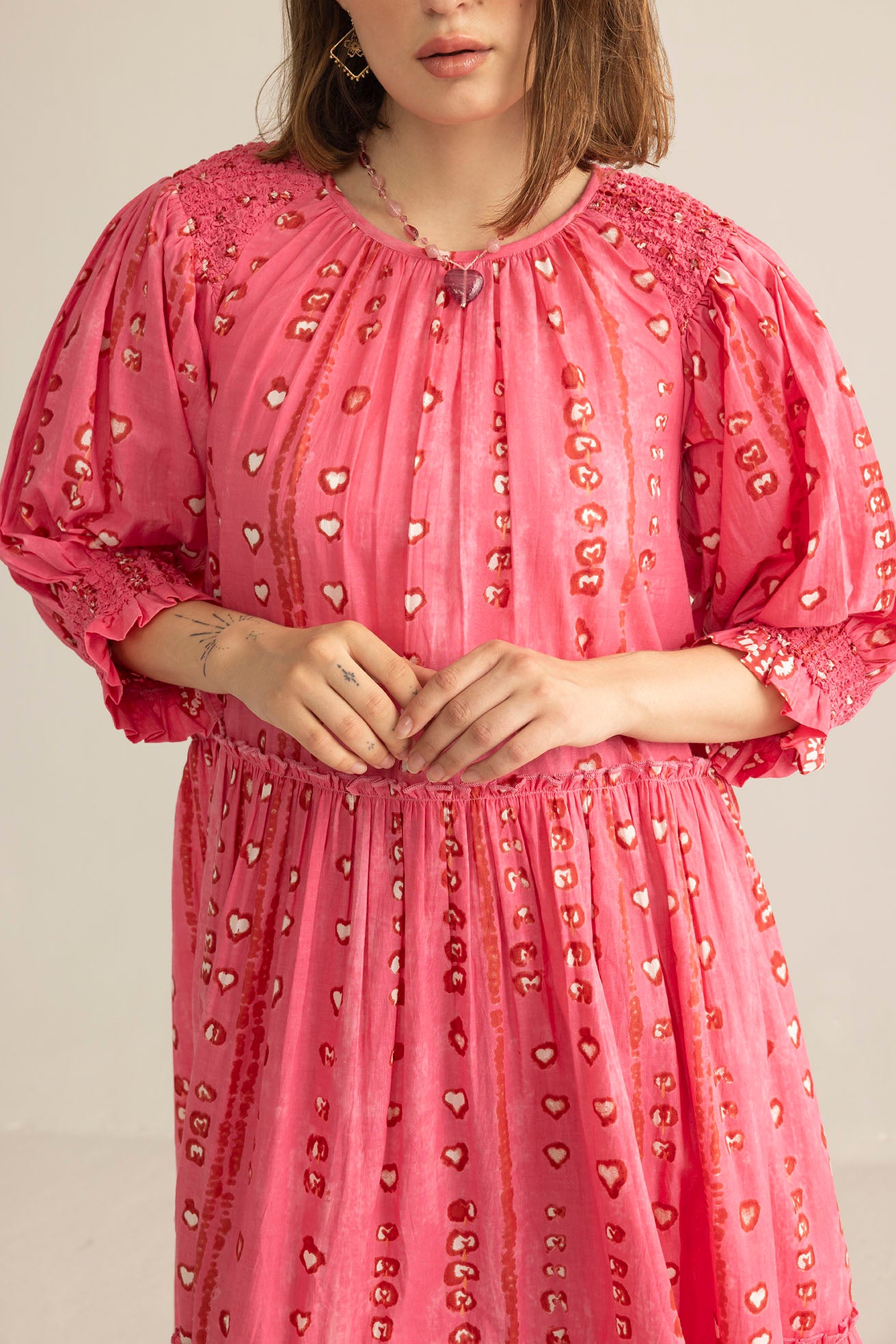 Gypsy Heart Dress in Poppy Red - Myra USA