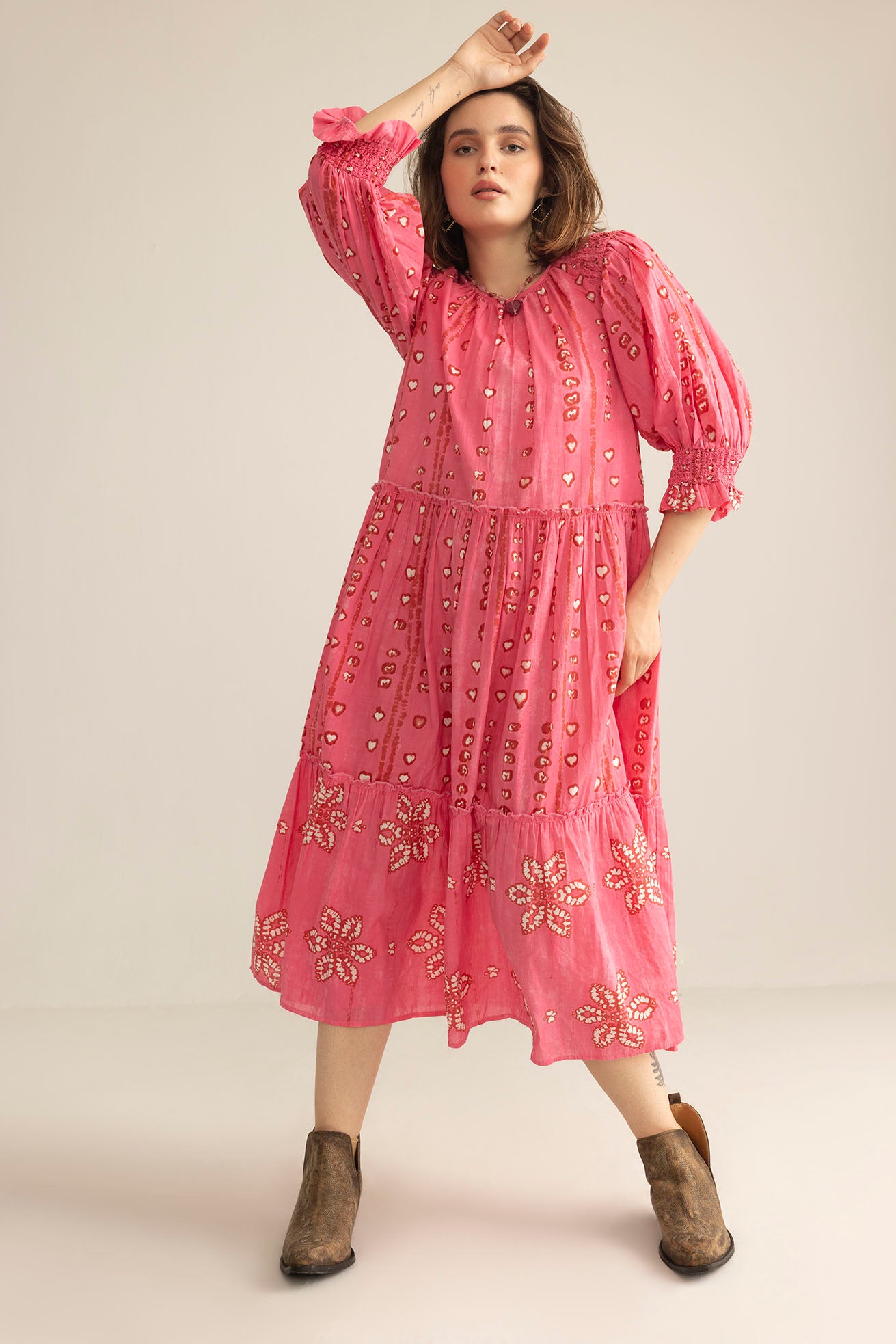 Gypsy Heart Dress in Poppy Red - Myra USA