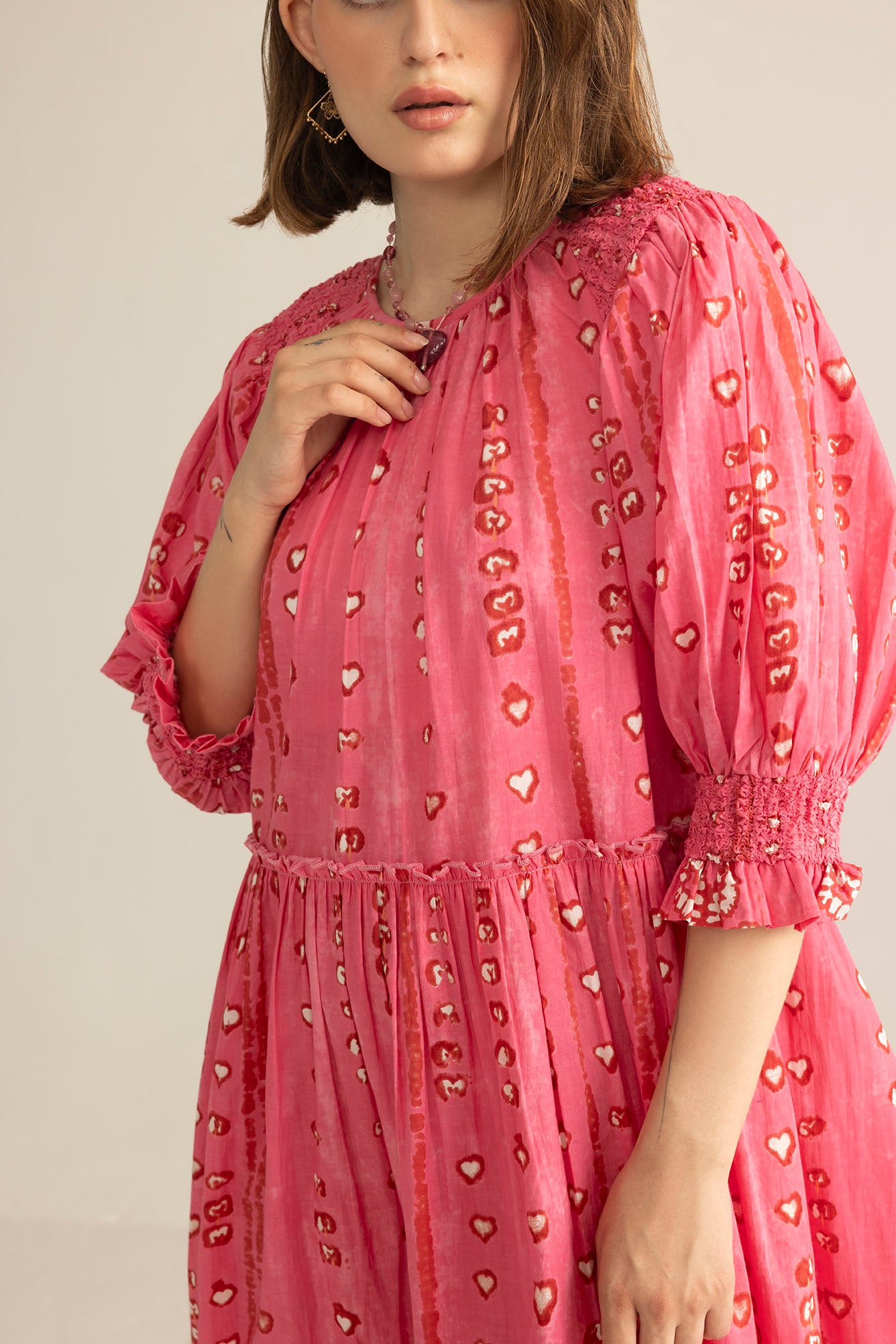 Gypsy Heart Dress in Poppy Red - Myra USA