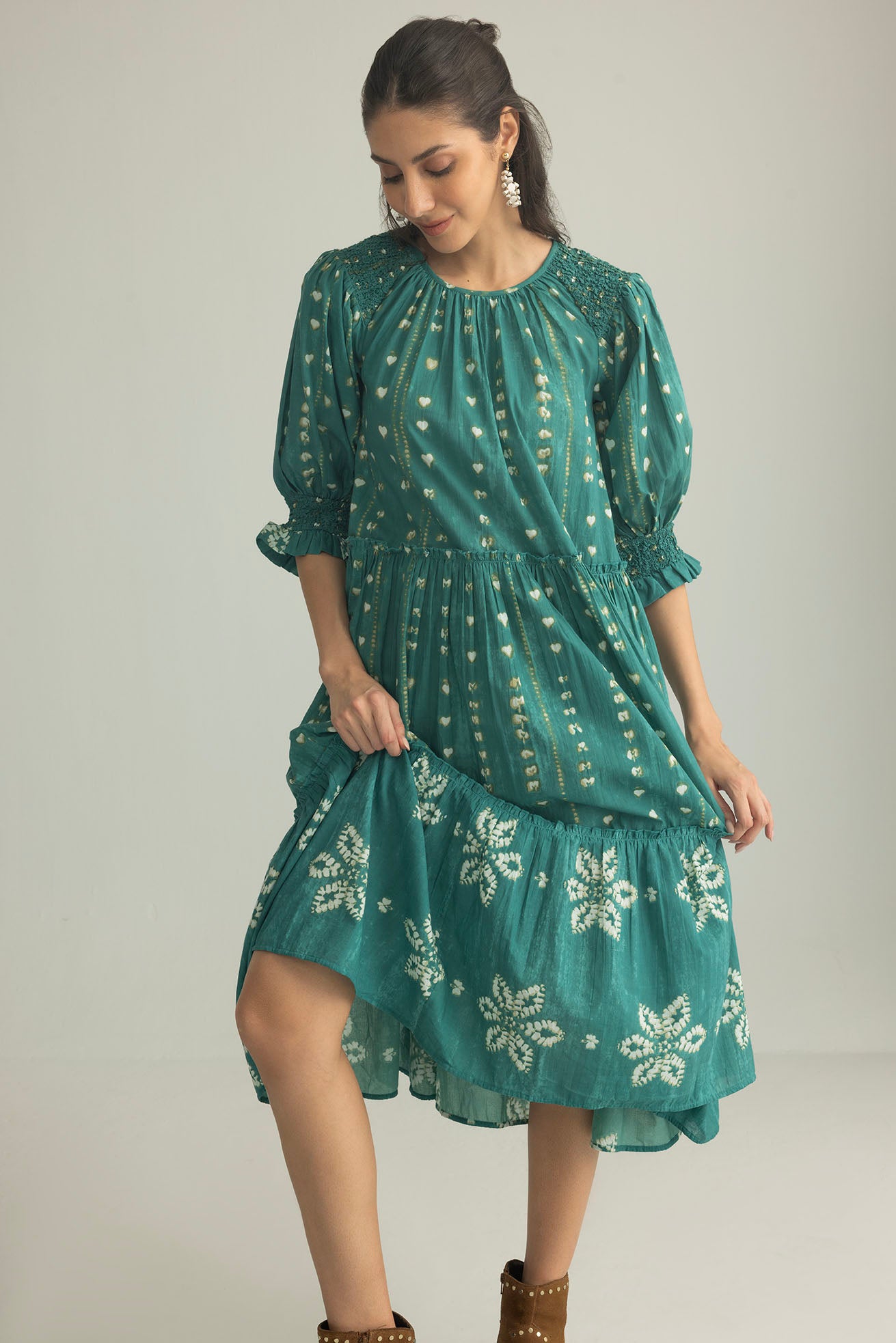 Gypsy Heart Dress in Canyon Teal - Myra USA
