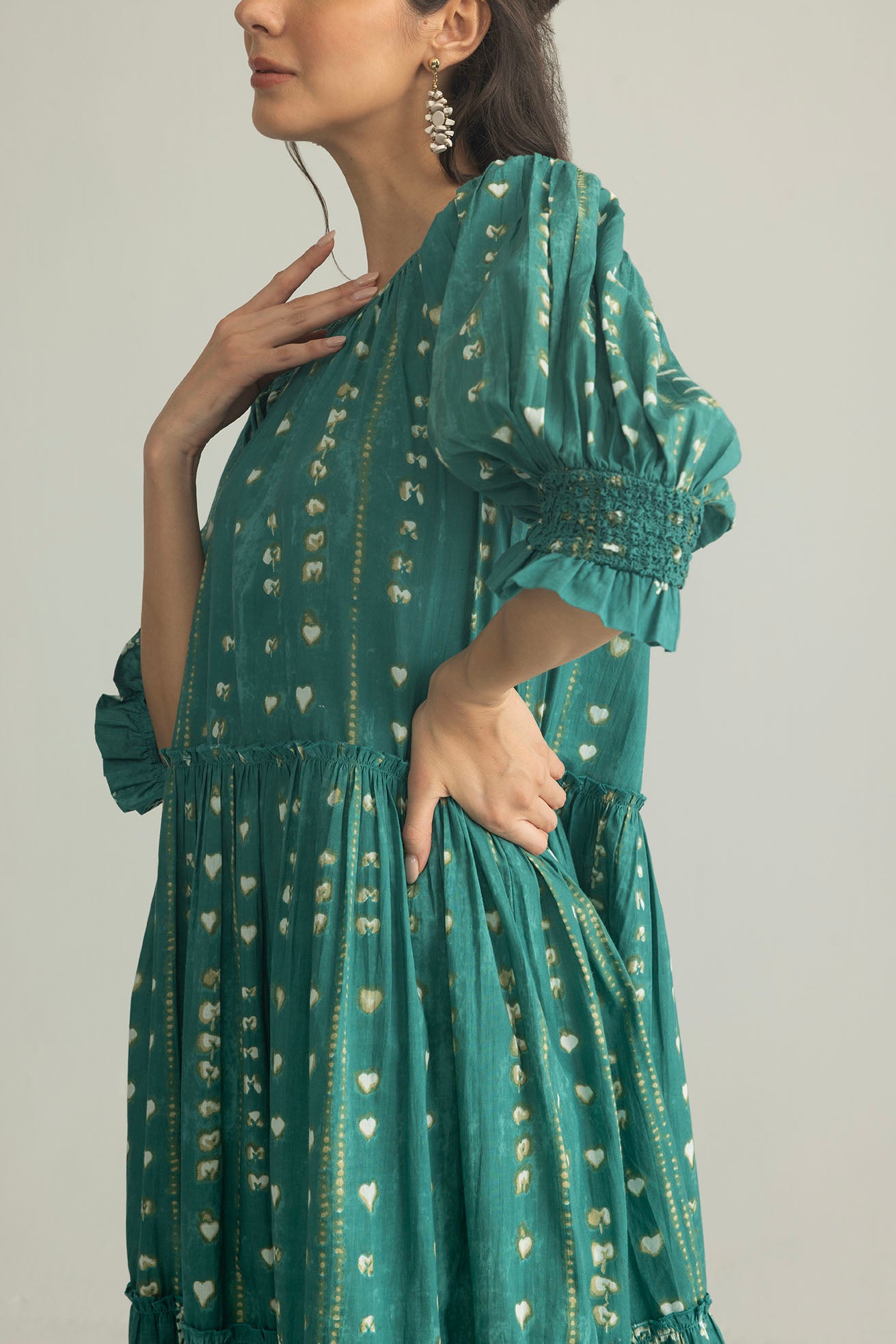 Gypsy Heart Dress in Canyon Teal - Myra USA