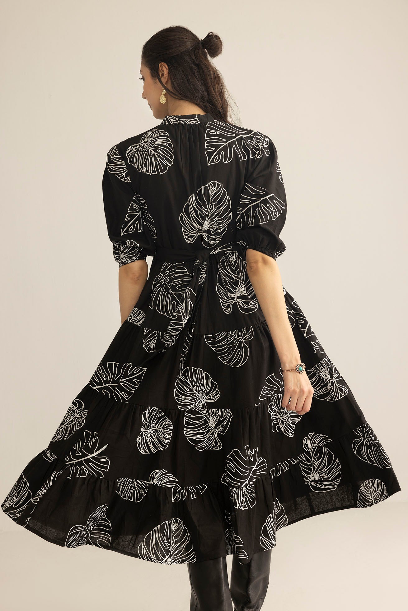 Botanica Moon Maxi Dress in Shadow Black - Myra USA