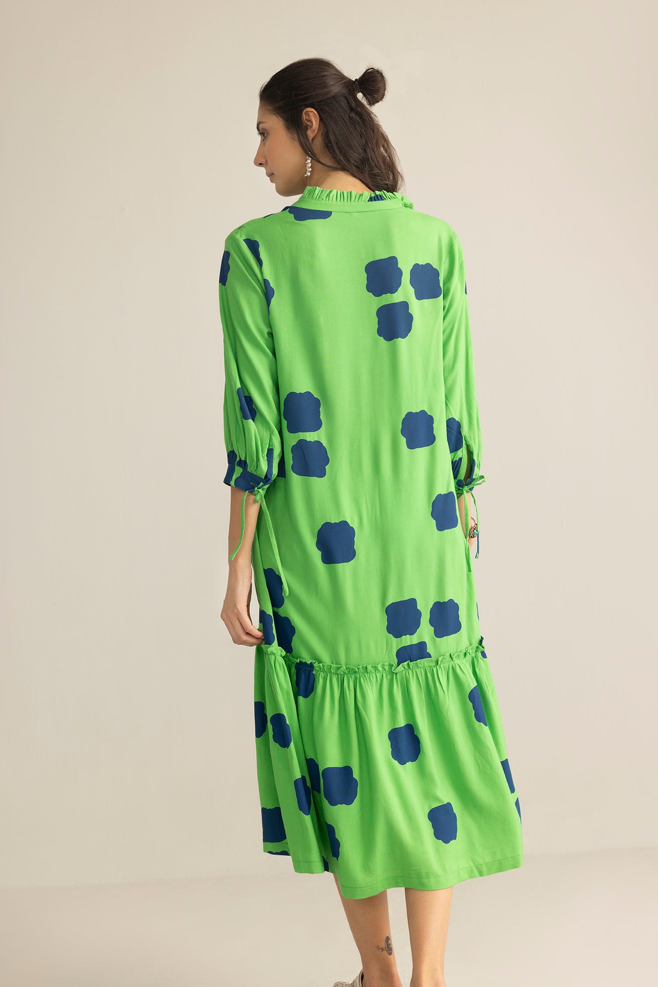 Abstract Eden Long Dress in Neon Ink - Myra USA