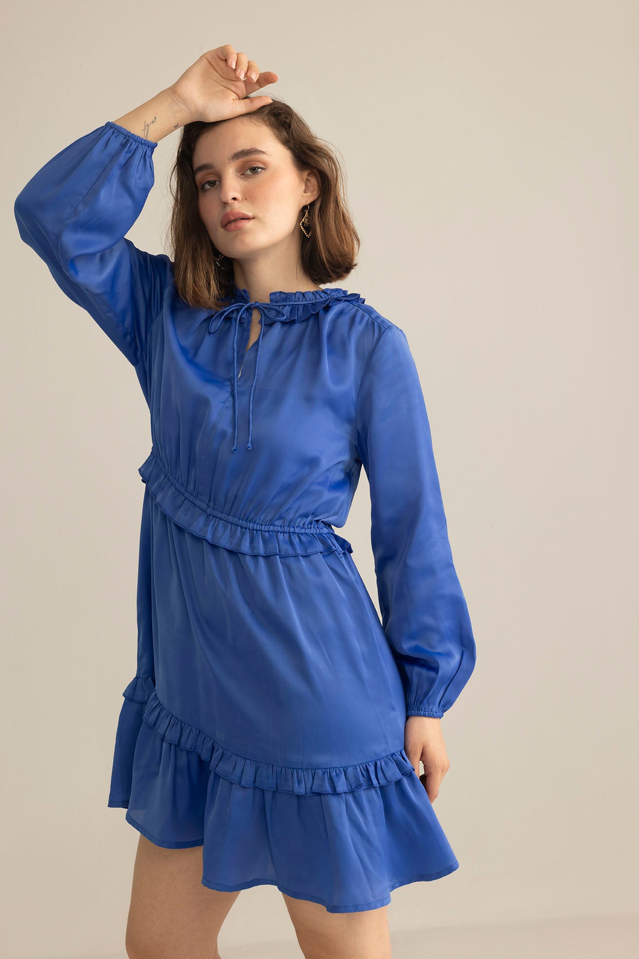 Wildflower Waltz Midi Dress in River Blue - Myra USA