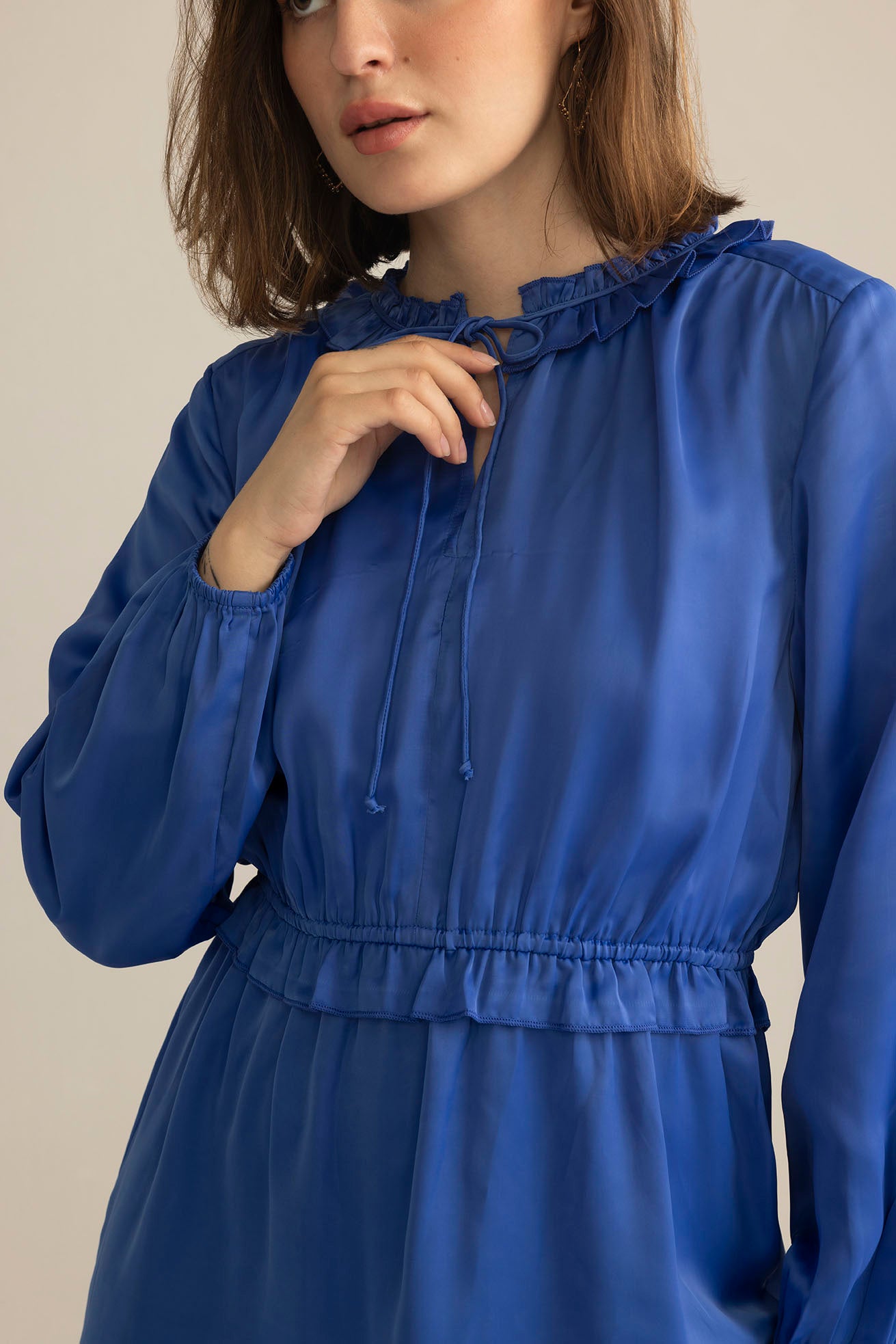 Wildflower Waltz Midi Dress in River Blue - Myra USA