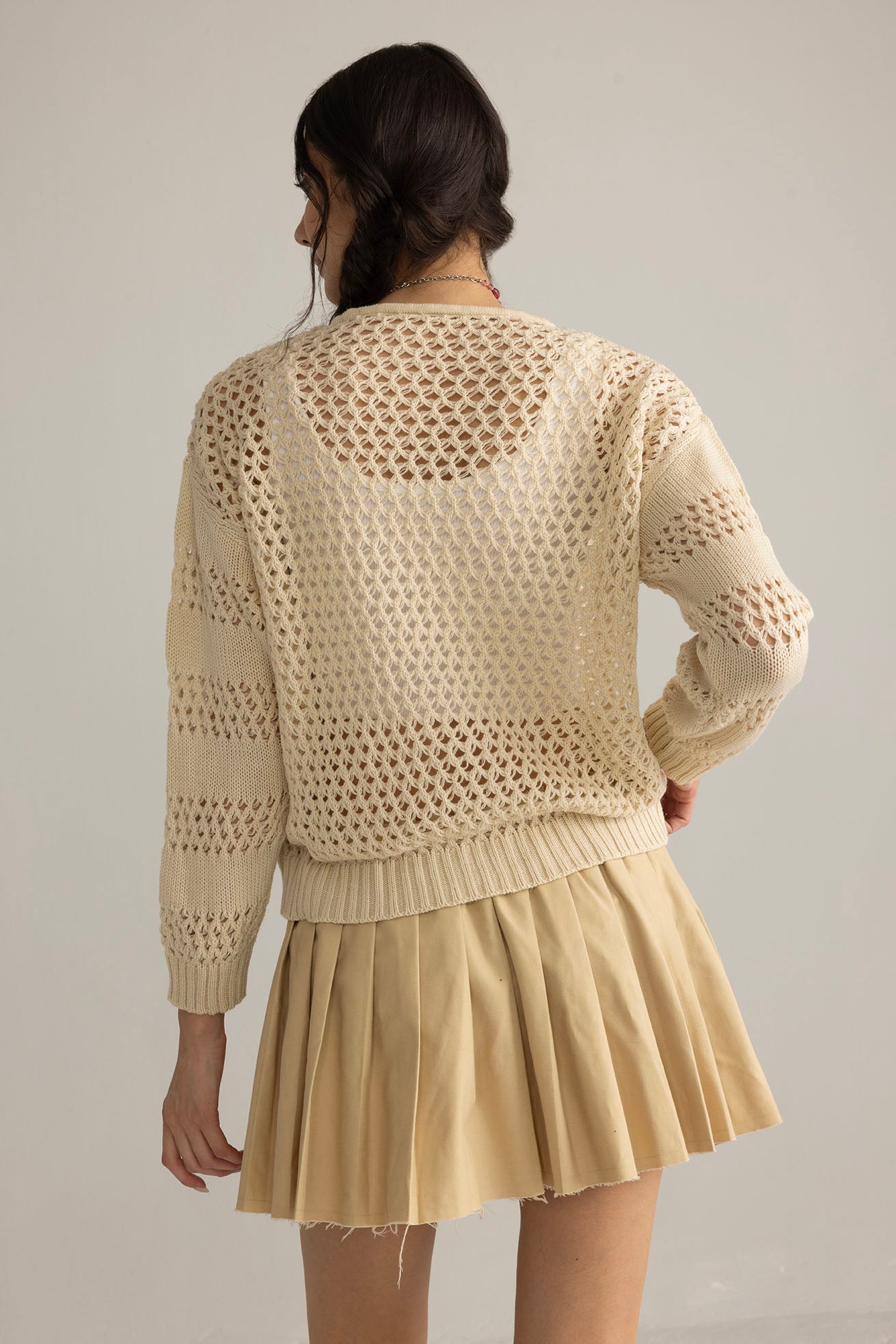 Midnight Mesa Knitted Sweater in Brown - Myra USA