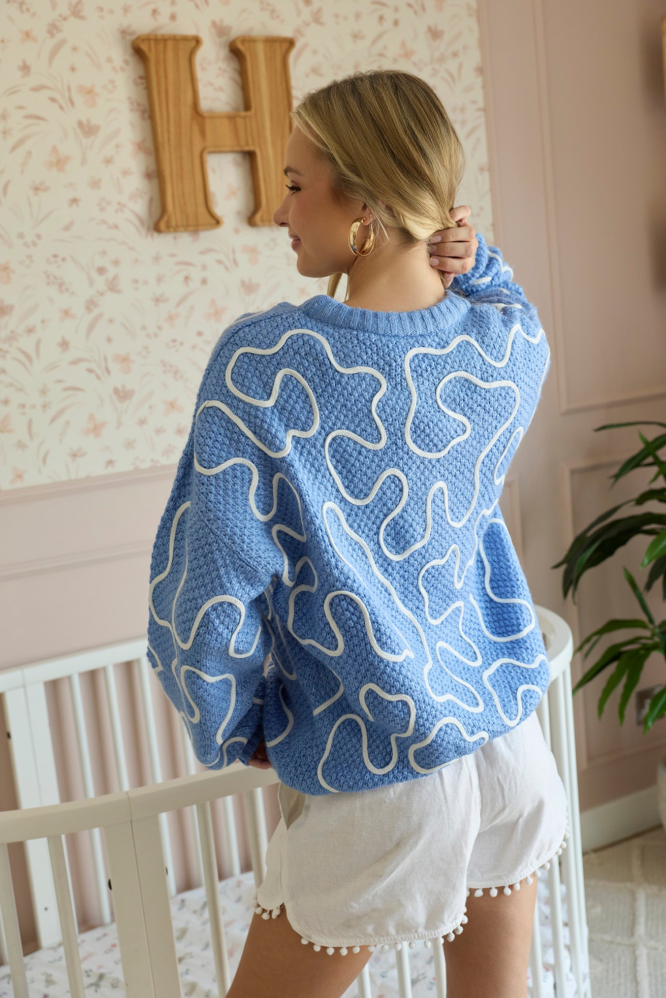 Twist of West Knitted Sweater in Blue - Myra USA