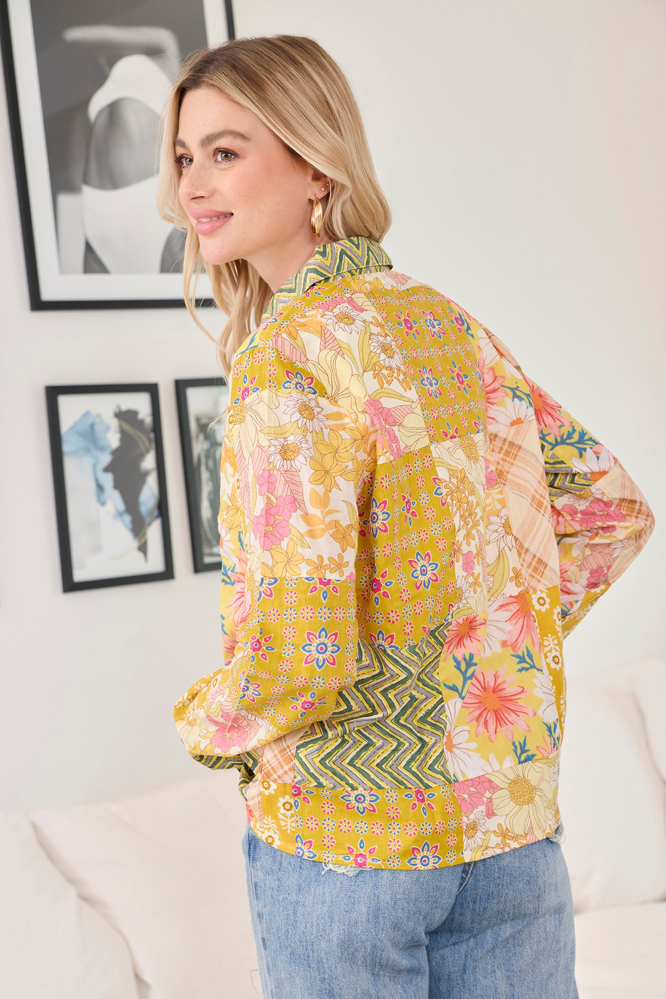 Zest & Bloom Shirt in Boho Yellow - Myra USA